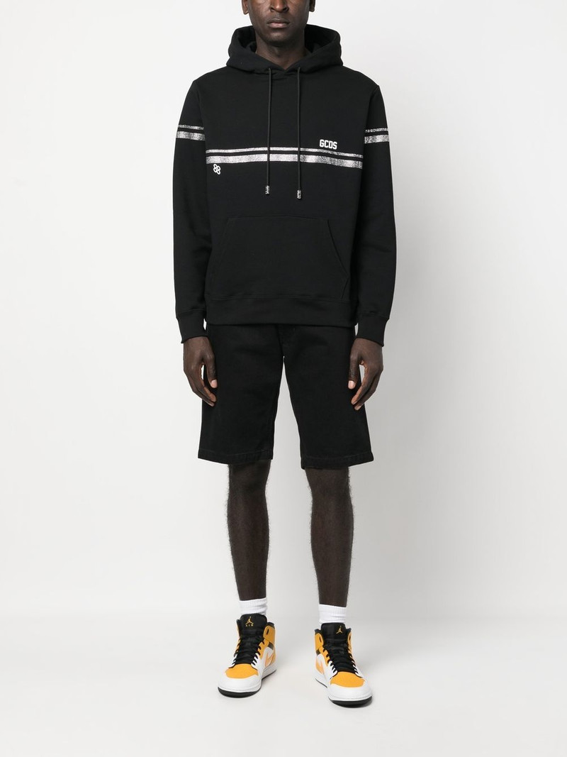 GCDS crystal-embellished hoodie outlook