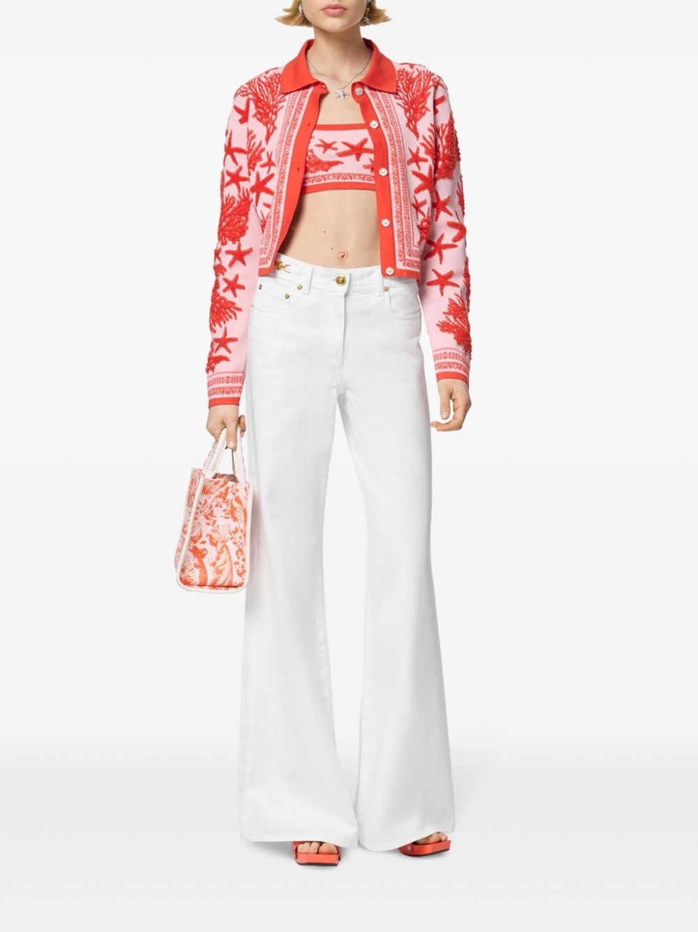 mid-rise flared jeans - 2