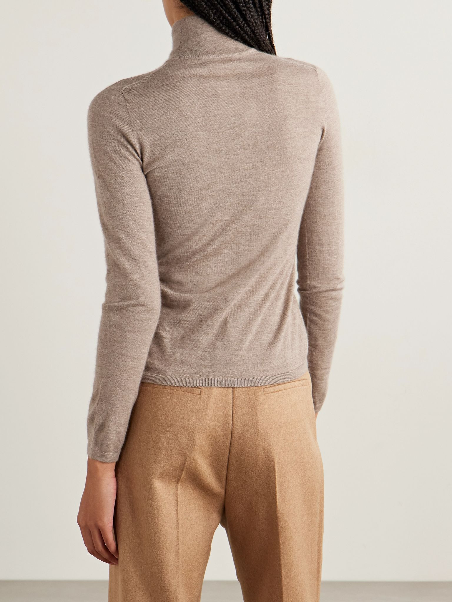 Meana cashmere turtleneck sweater Mushroom - 4