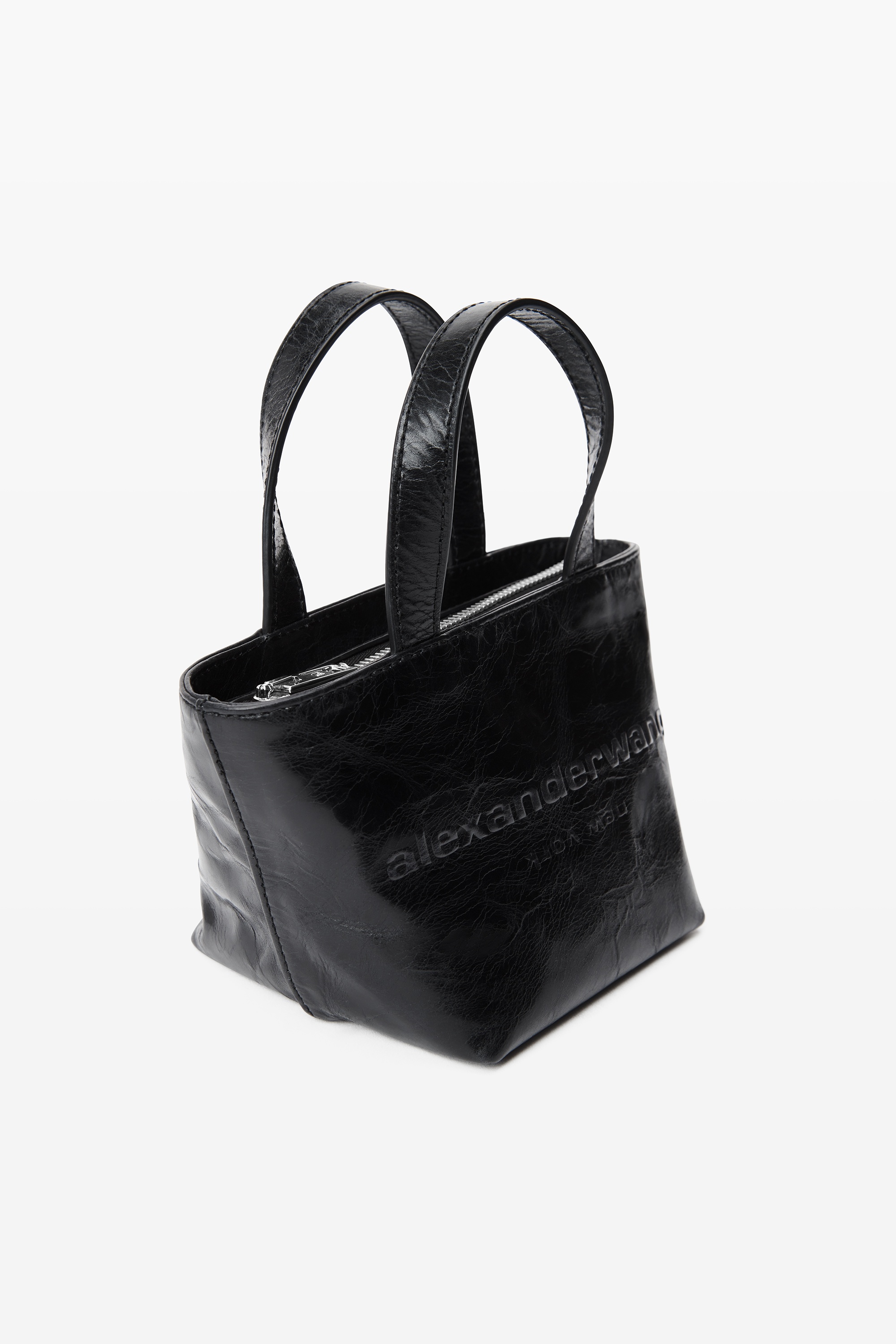 Punch Mini Tote Bag in Crackle Patent Leather - 2