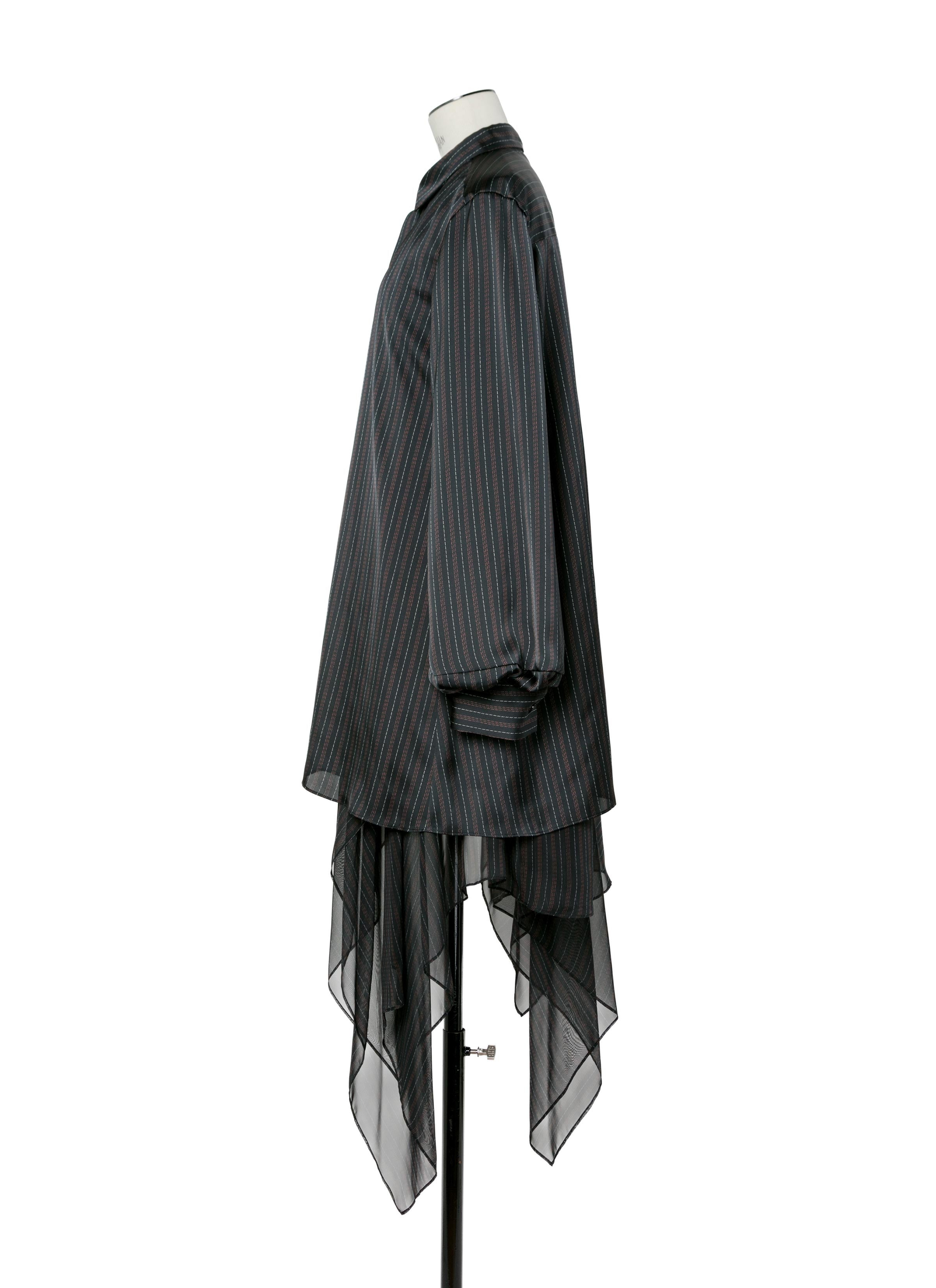 Stripe Print Satin Dress - 3