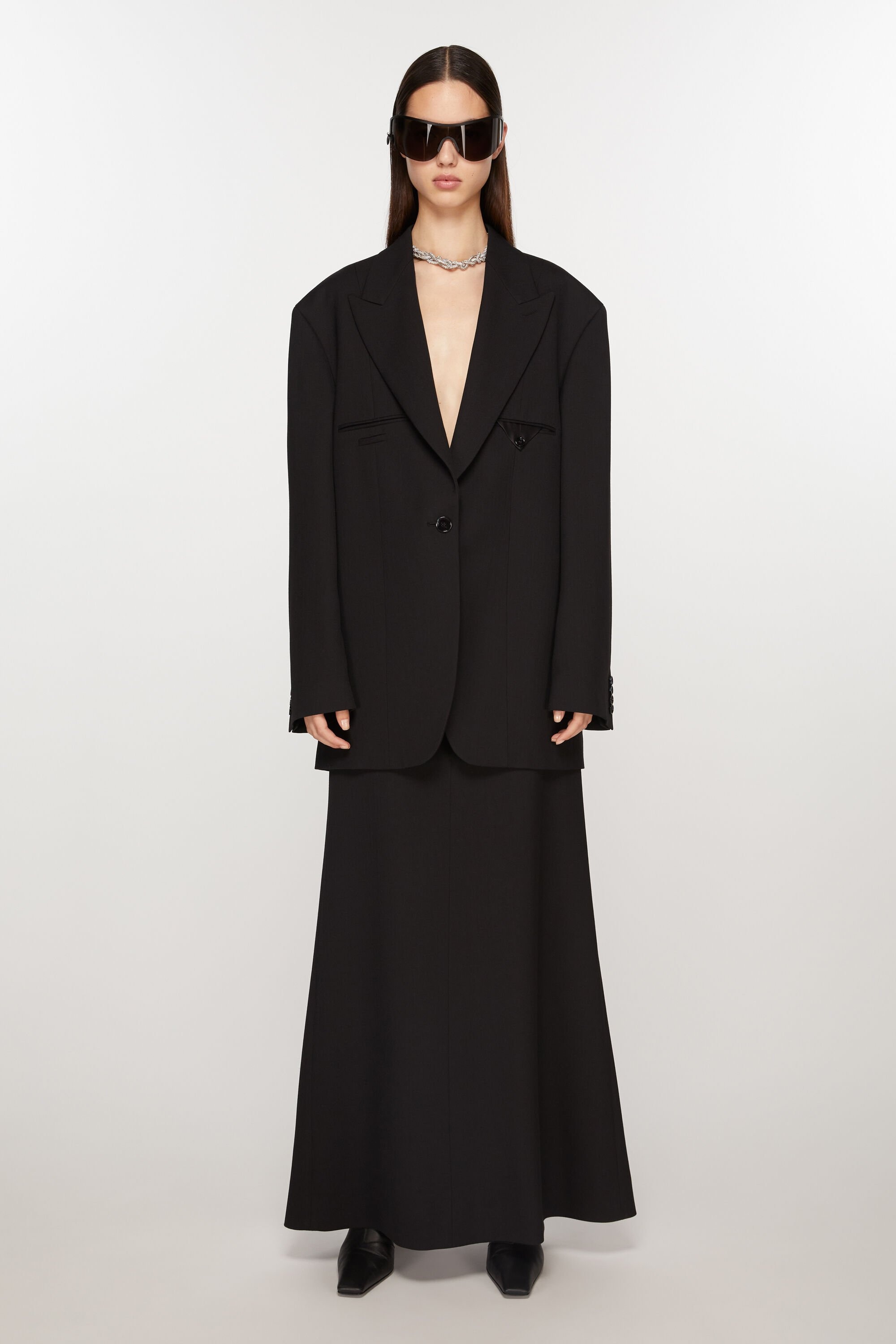 Single-breasted jacket - Black - 2
