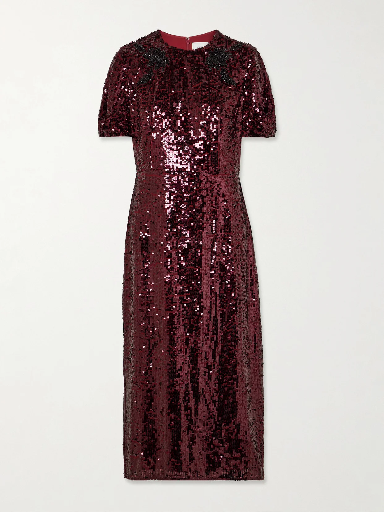 Embellished Sequined Georgette Midi Dress - 1