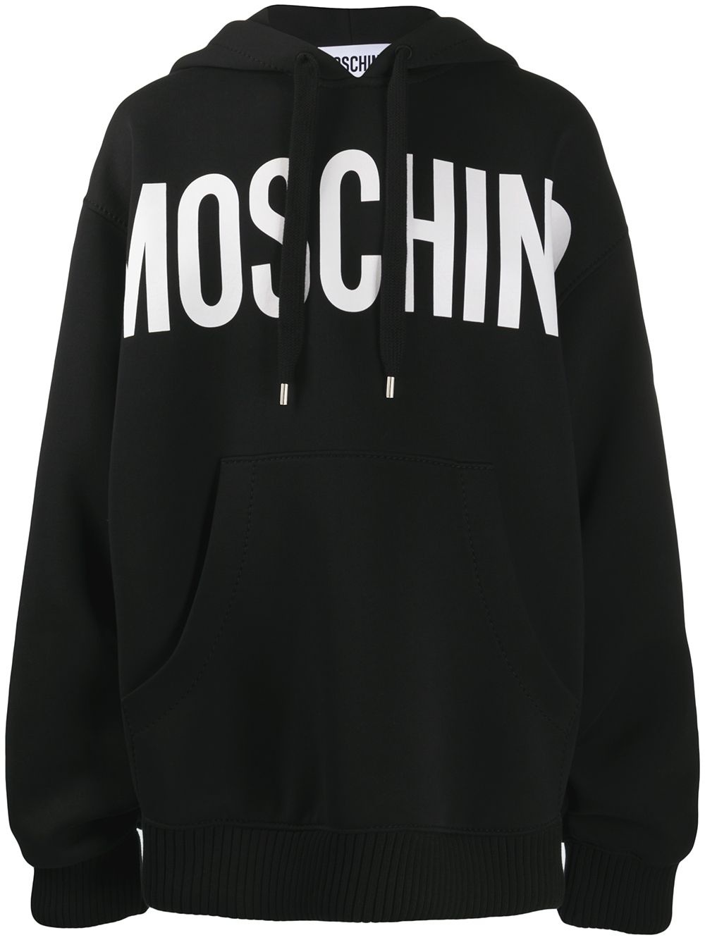 logo print oversized hoodie - 1