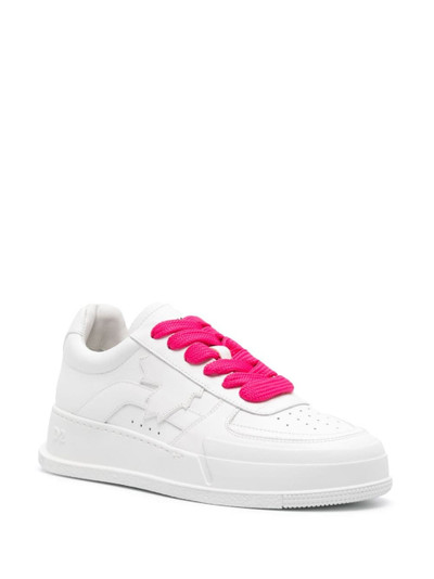 DSQUARED2 maple leaf leather sneakers outlook