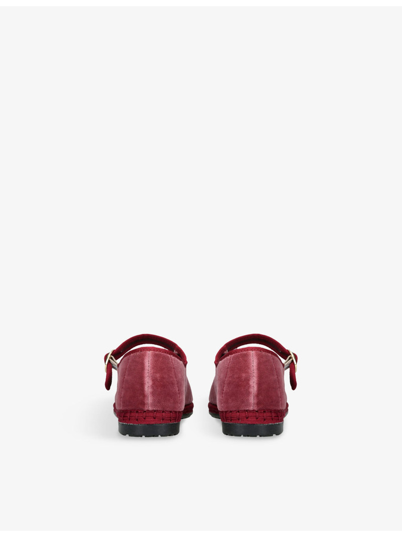 FLABELUS Theresa Velvet Mary-Jane Shoes outlook