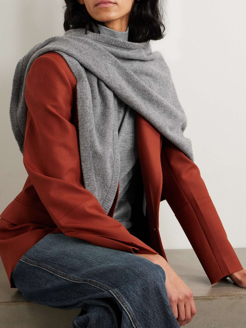 Triangle wool and cashmere-blend scarf 4