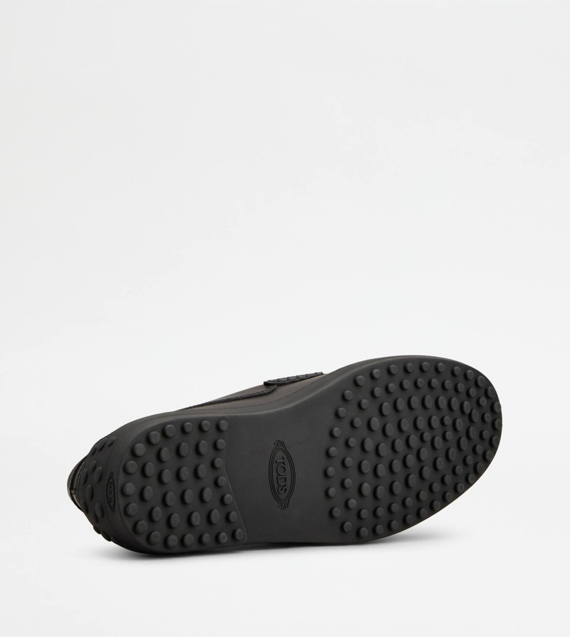 WINTER GOMMINO LOAFERS IN LEATHER - BLACK 4
