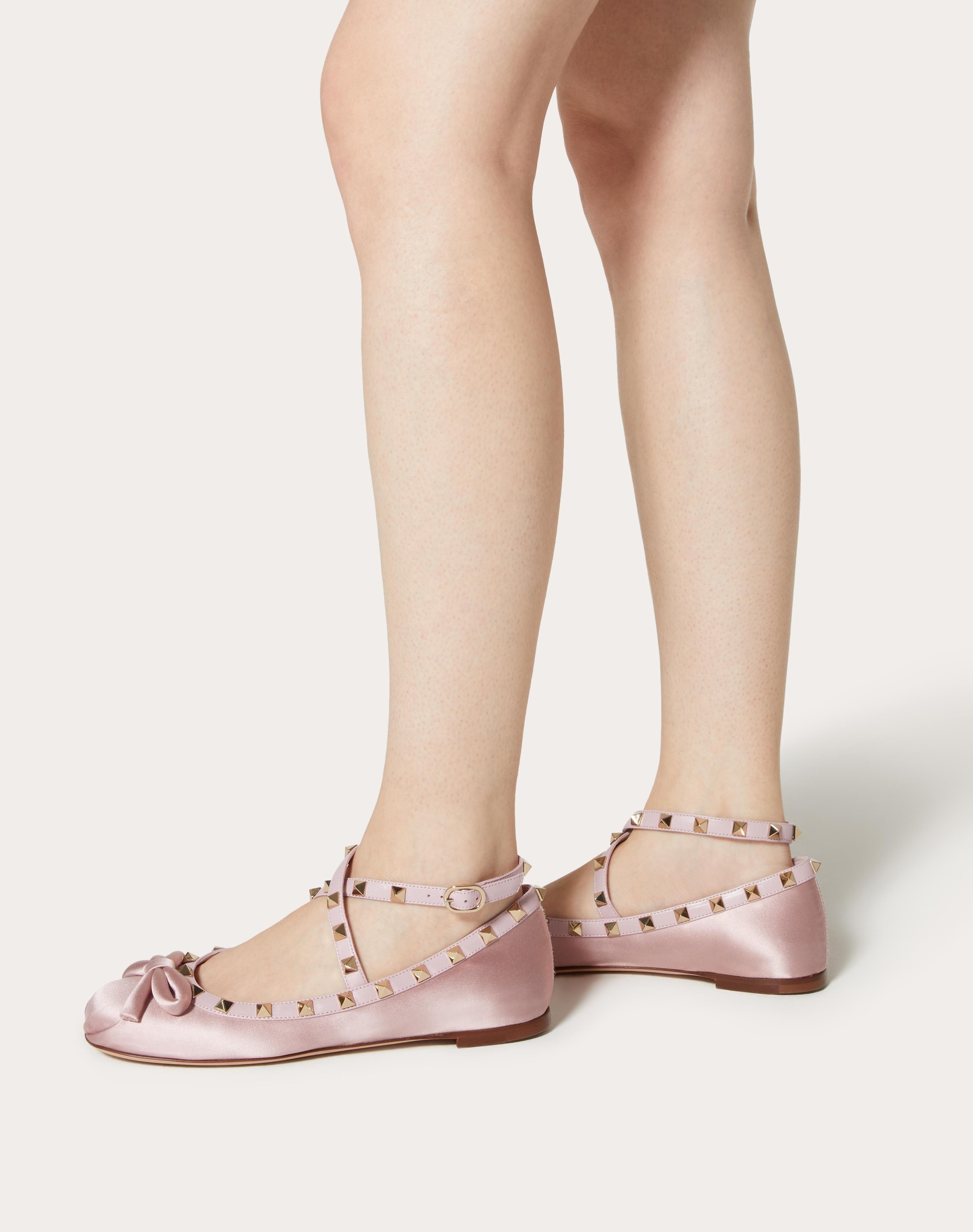 ROCKSTUD SATIN BALLERINA - 6