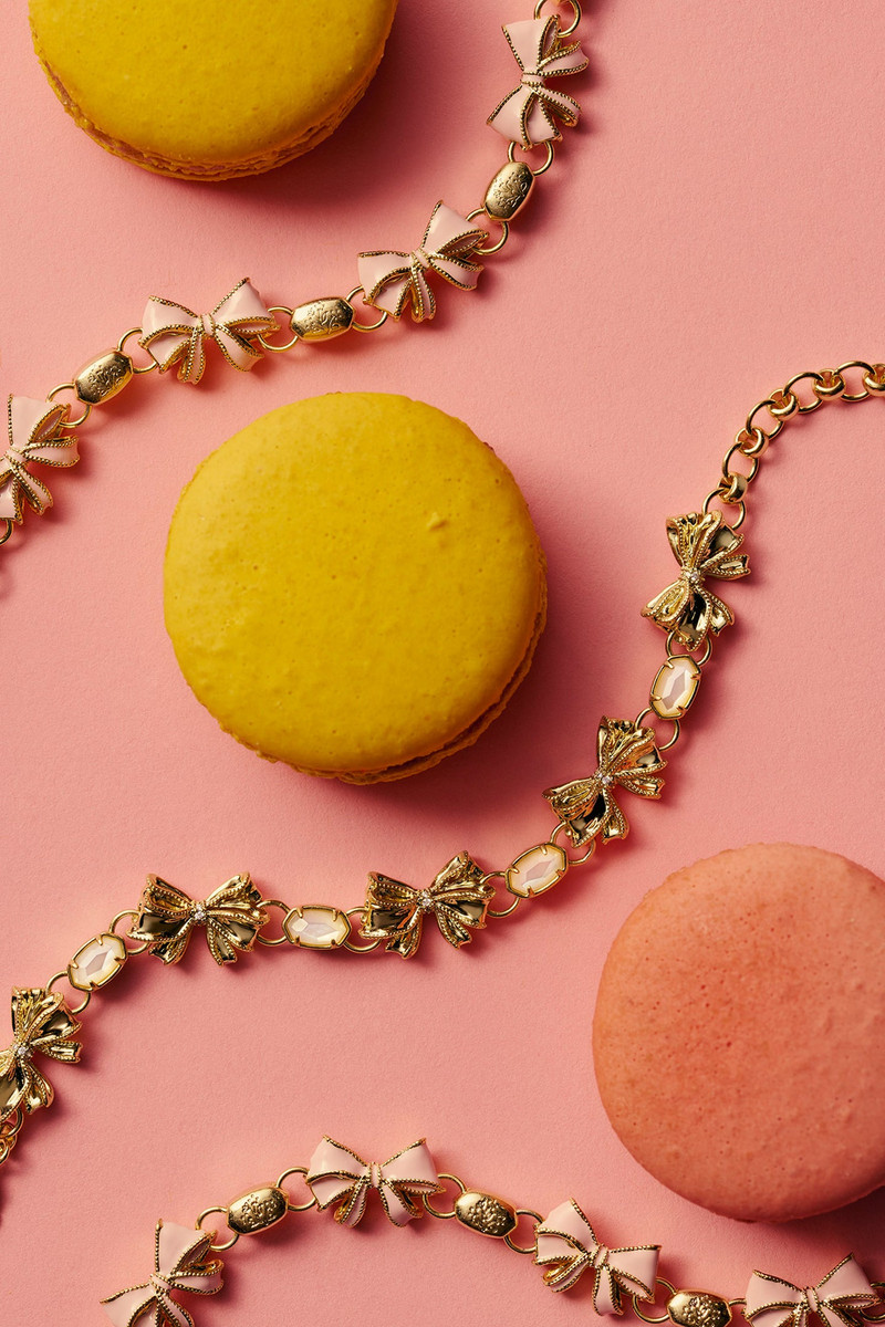 LoveShackFancy Kendra Scott x LoveShackFancy Bow Delicate Chain Bracelet outlook