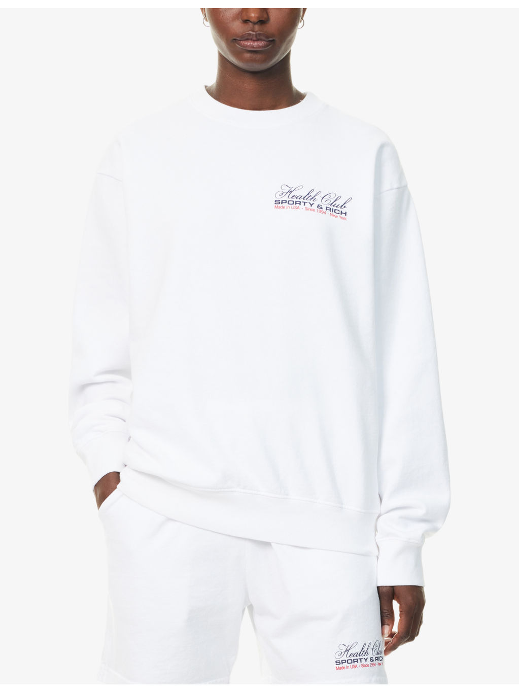Embroidered-Logo Long-Sleeves Cotton-Jersey Sweatshirt - 3