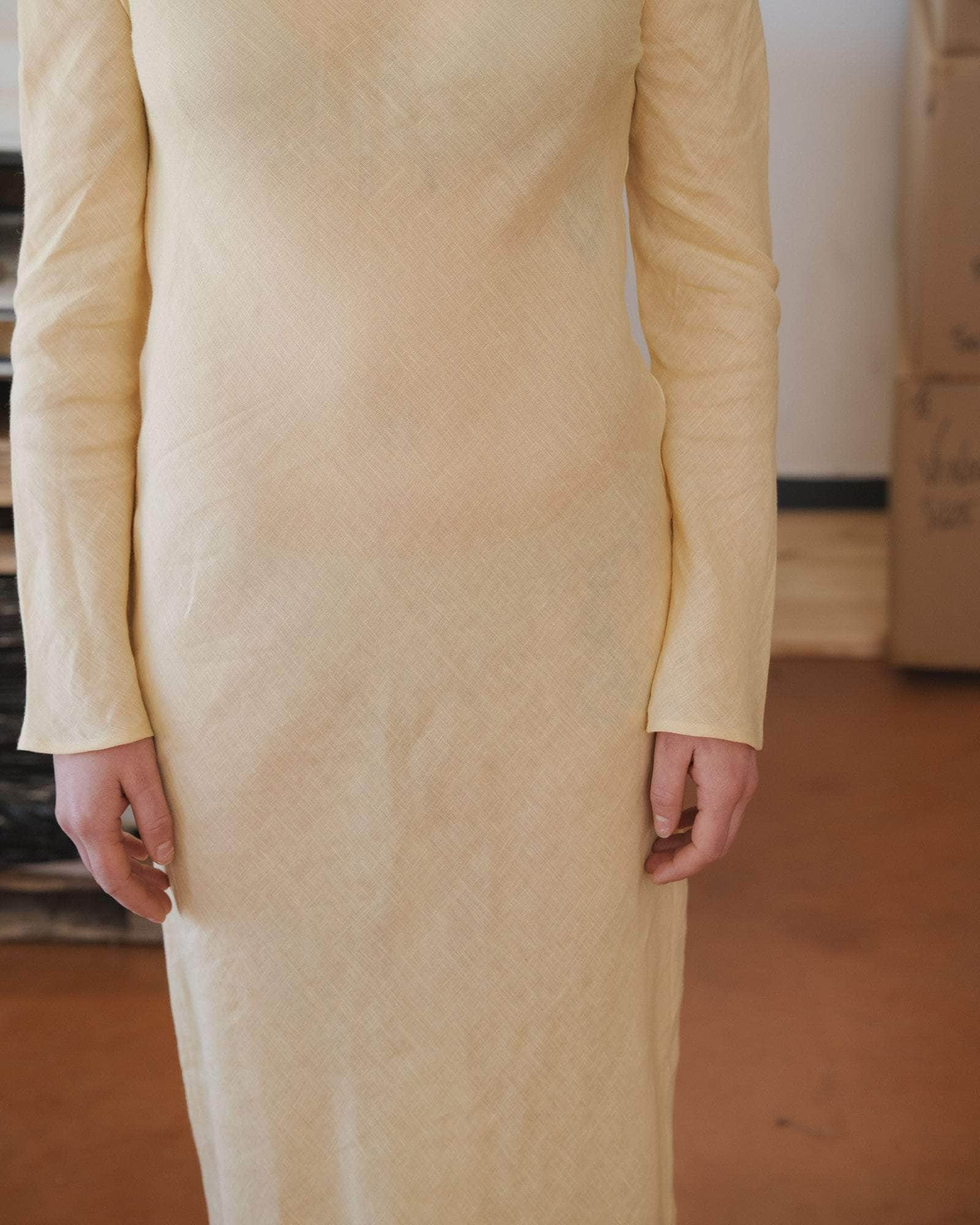 Dydine Long Sleeve Dress - Fine Linen - 4