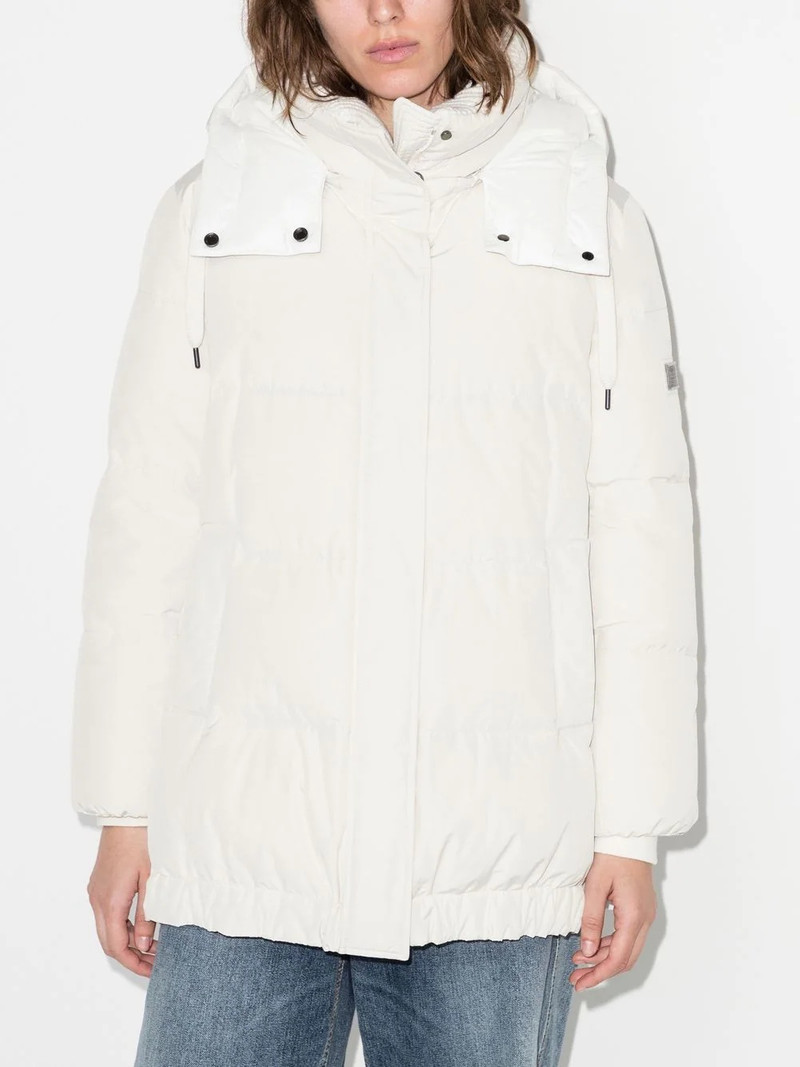 Brunello Cucinelli rhinestone-embellished padded jacket outlook