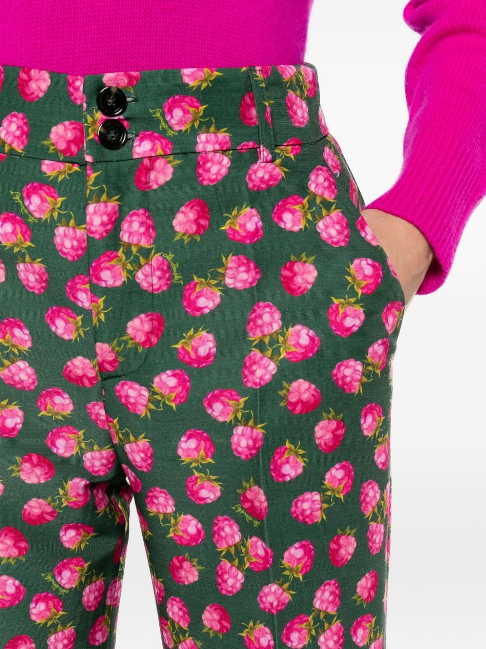Hendrix fruit-print cropped trousers - 5