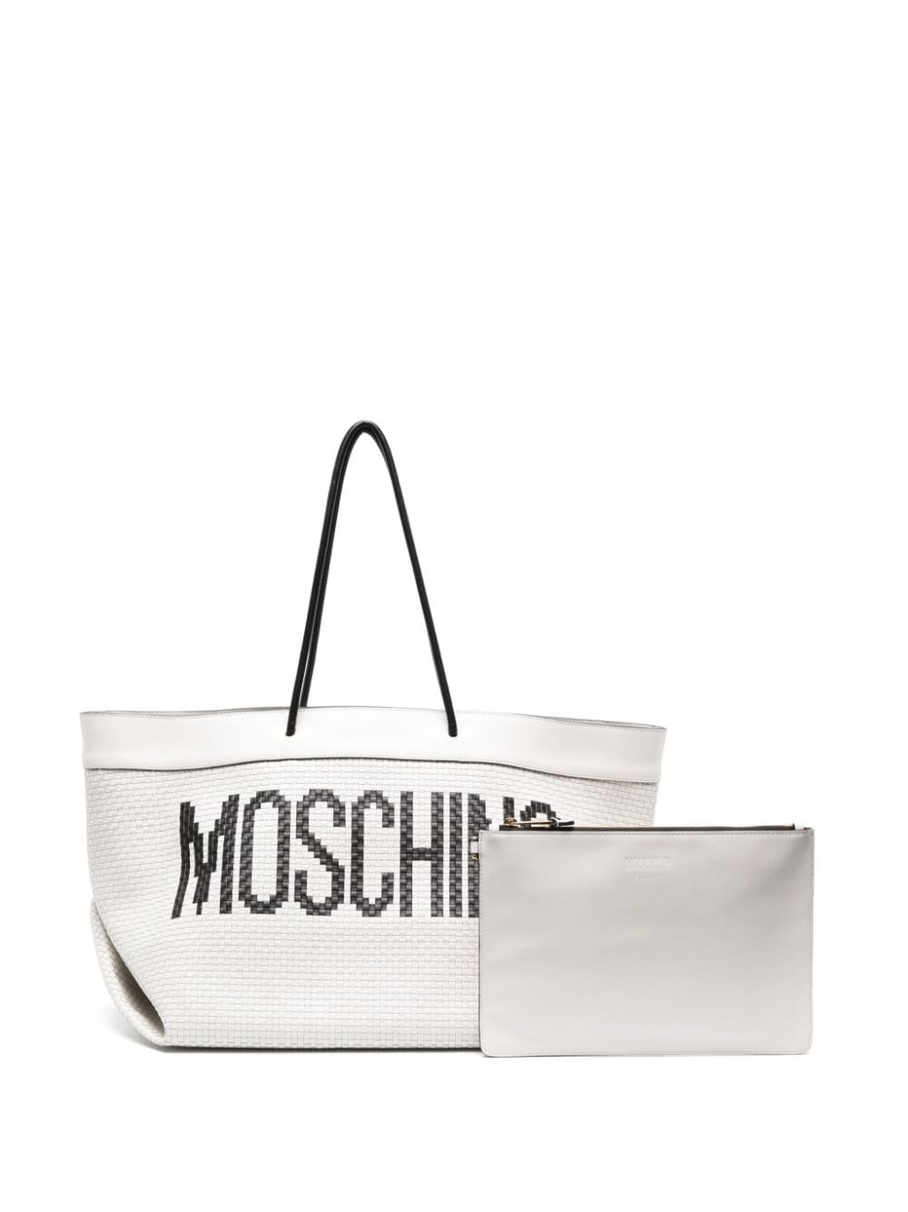 interwoven leather shoulder bag - 6