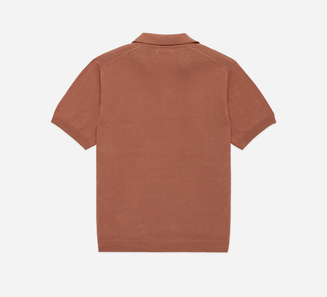 Knit Polo - Clay Pima Cotton - 2
