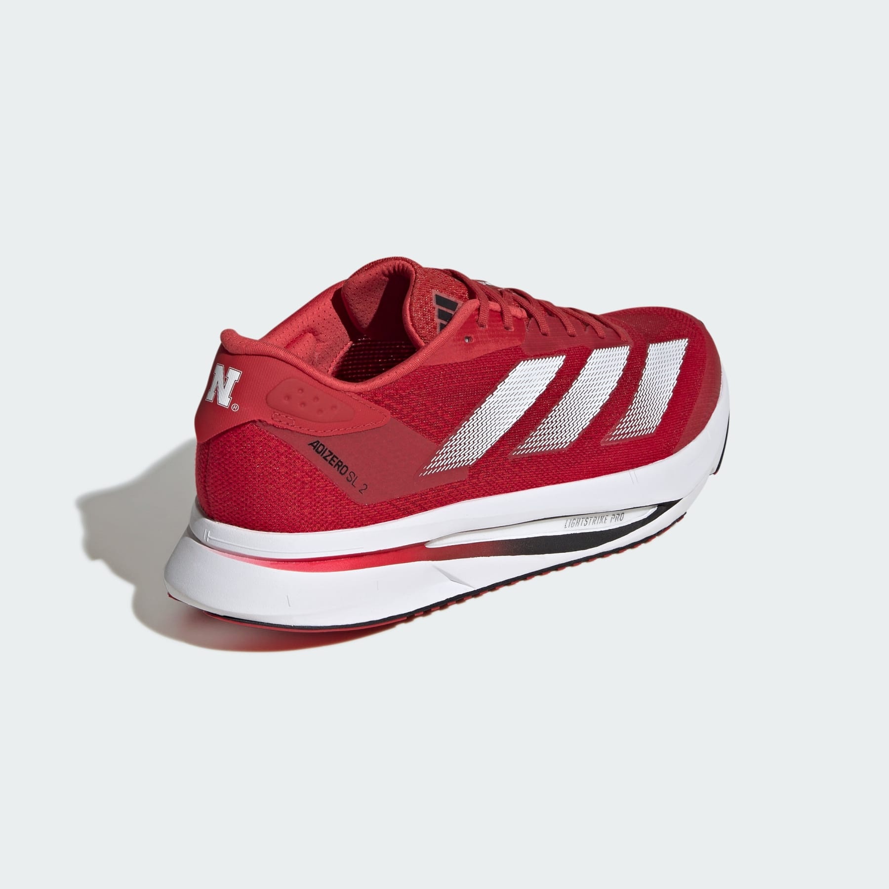Adidas Adizero SL2 Nebraska Huskers Red White Running Shoes Mens 9.5 JQ0245 Adidas Adizero SL2 Nebraska Cornhuskers Running Shoes Red  main image 2