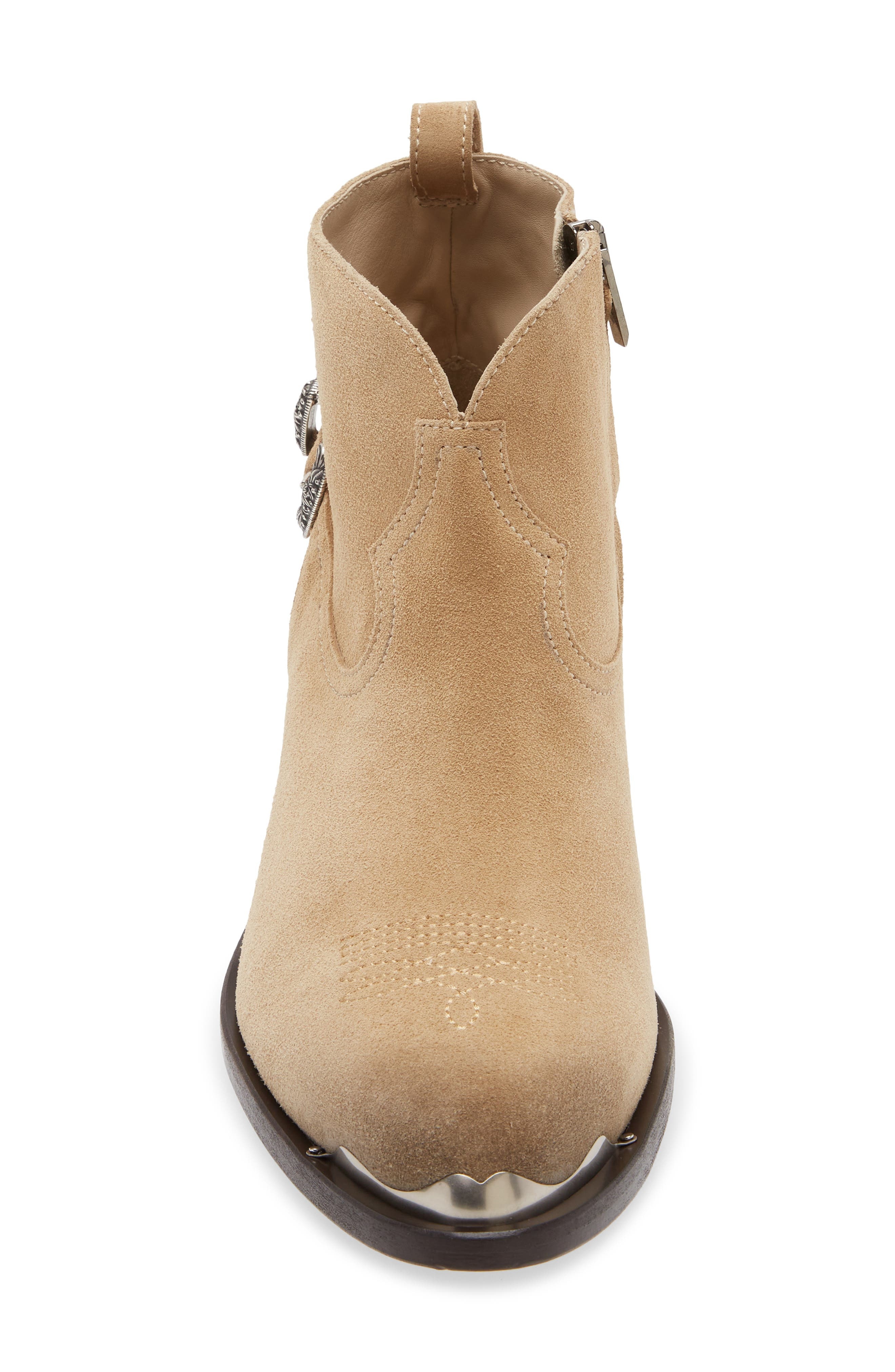 Golden Goose Patty Waxed Suede Western Bootie in Sand at Nordstrom - 4