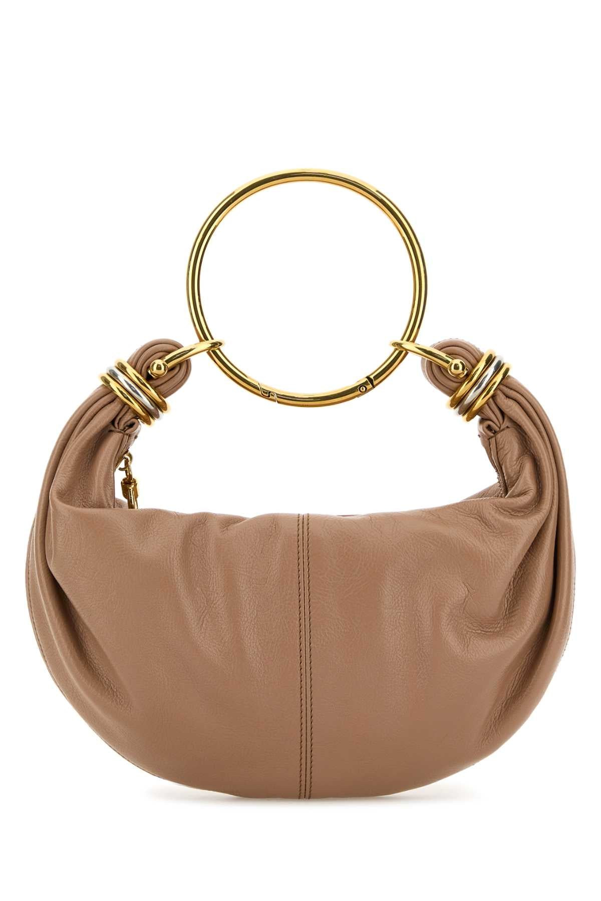 Chloe Women Antiqued Pink Leather Bracelet Handbag - 3