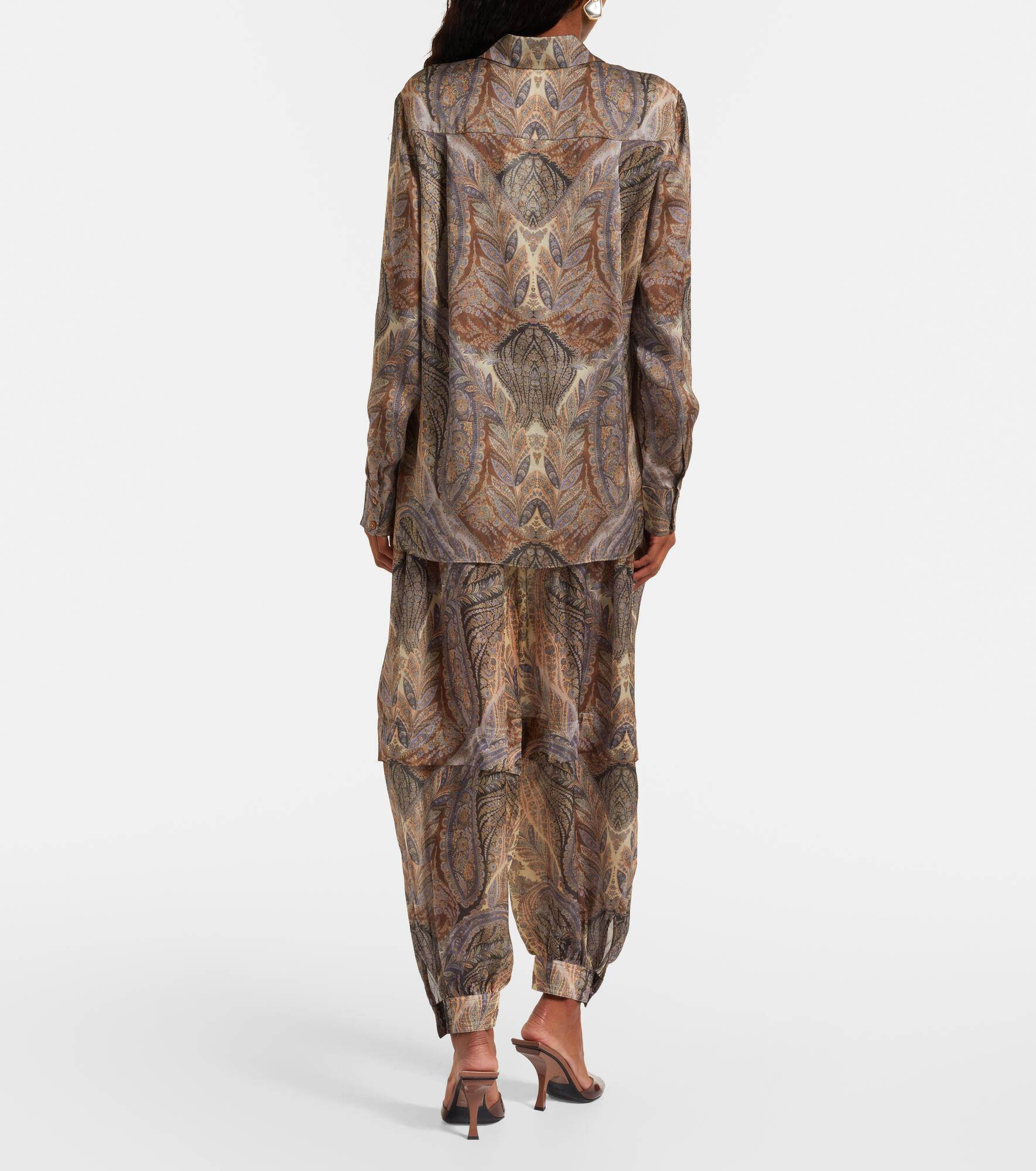 Hypnotic paisley silk satin shirt - 3
