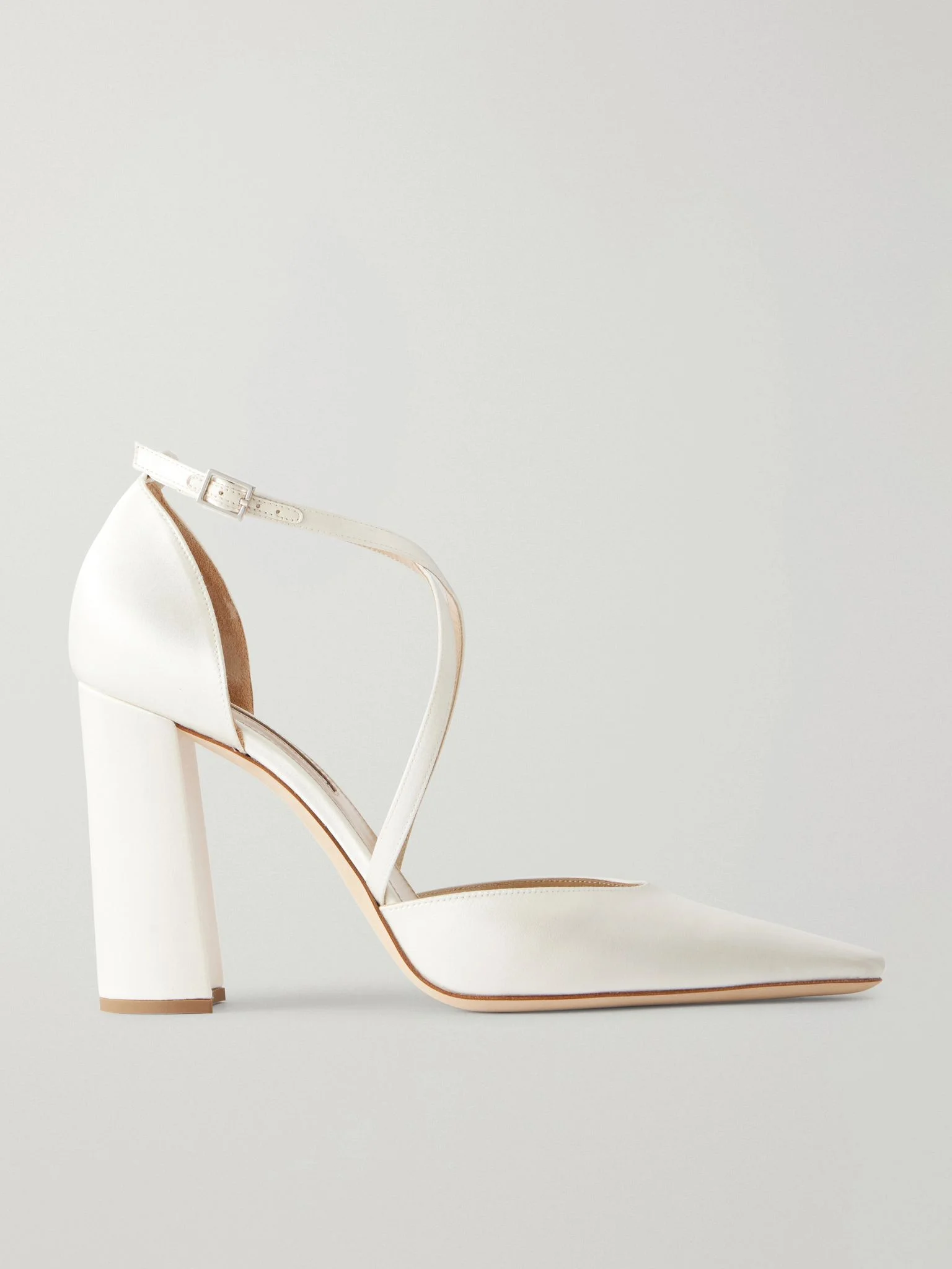 Joan 100 satin pumps Ivory - 1