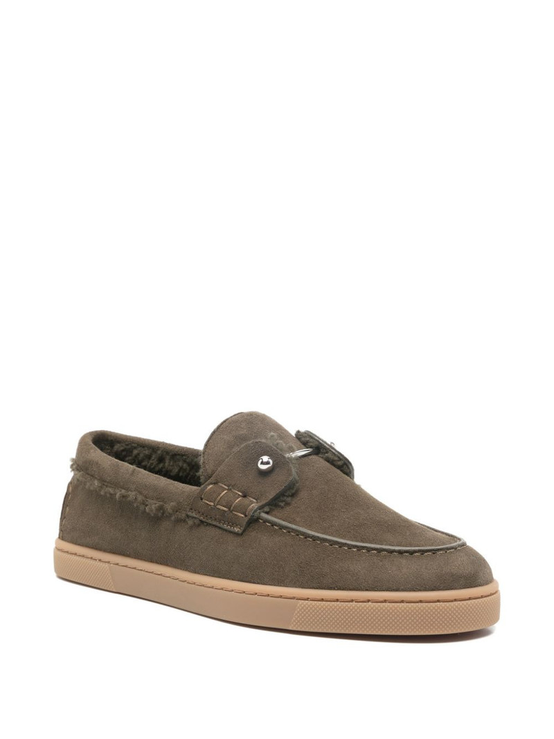 Christian Louboutin shearling-trim loafers outlook