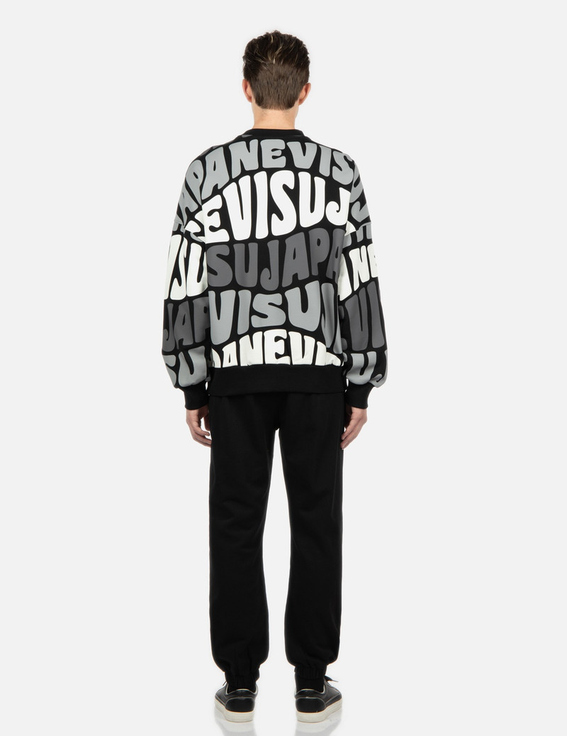 EVISU ALLOVER WAVY TEXT PRINT SWEATSHIRT outlook