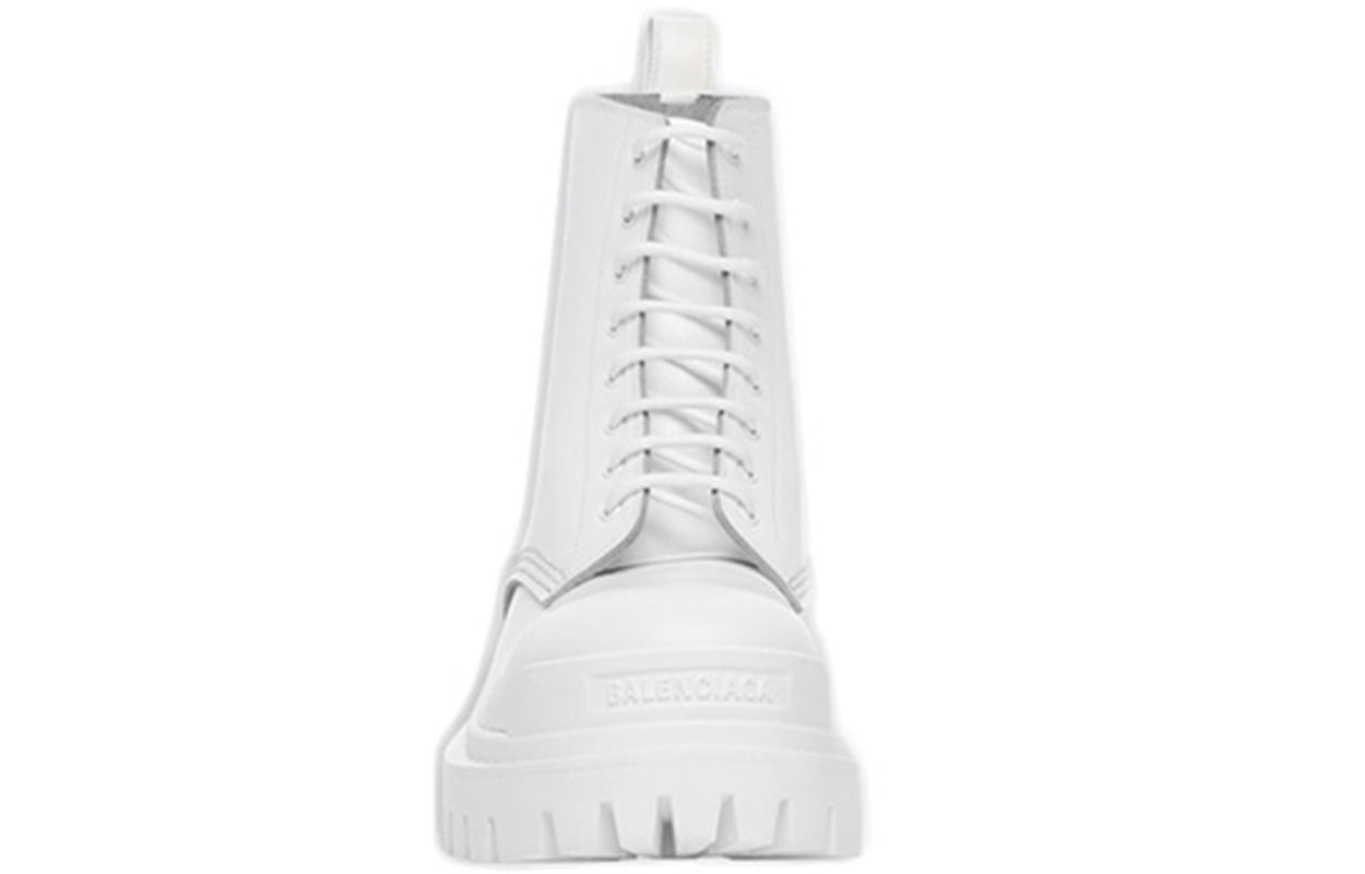 (WMNS) Balenciaga Strike Lace-Up Boot 'White' 590974WA9679011 - 3