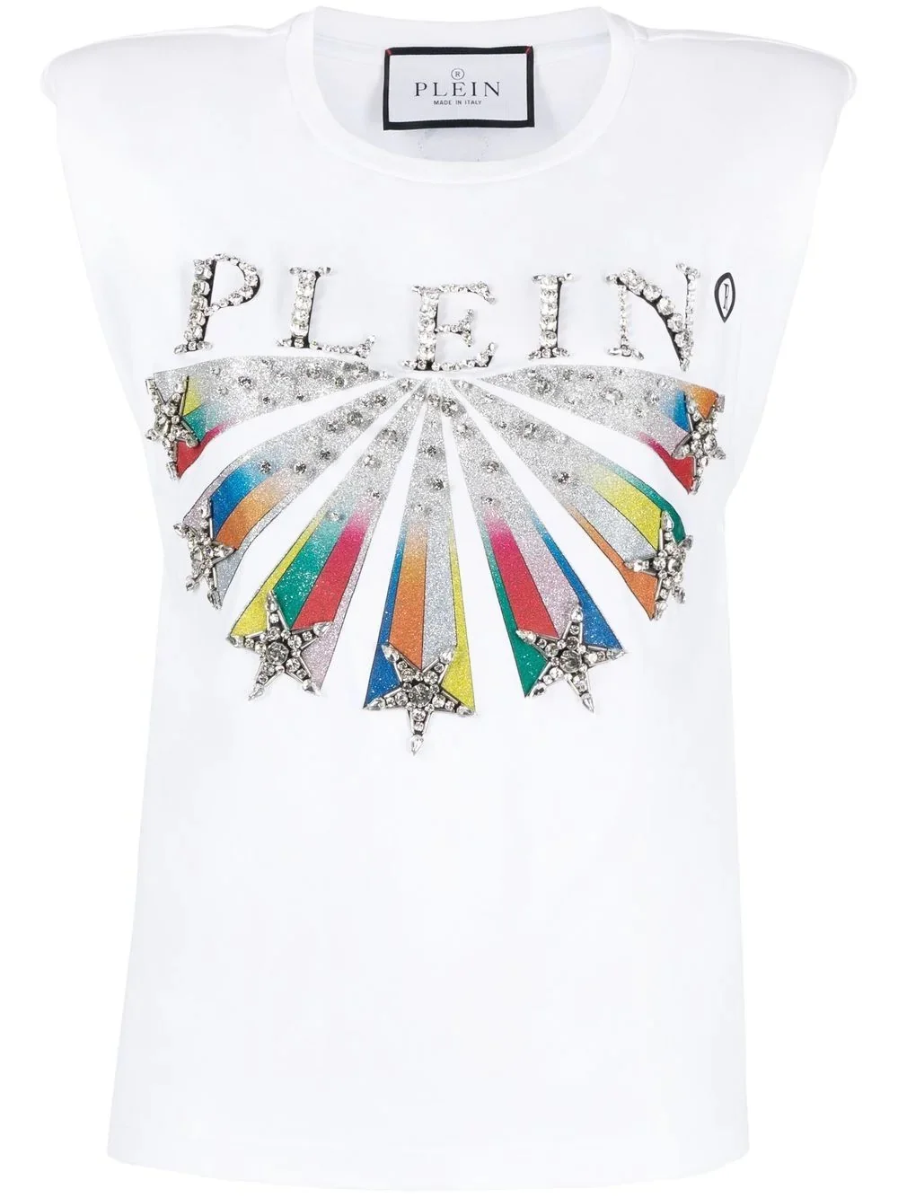 embellished logo-print T-shirt - 1