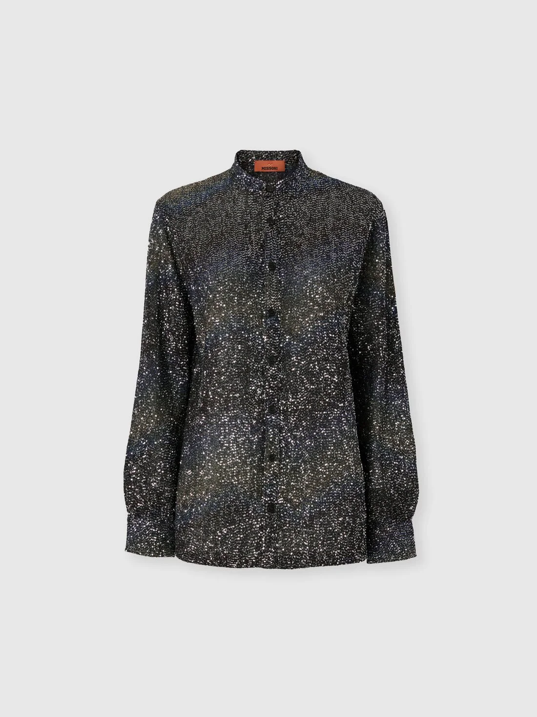 Oversized shirt with sequin applications - 1