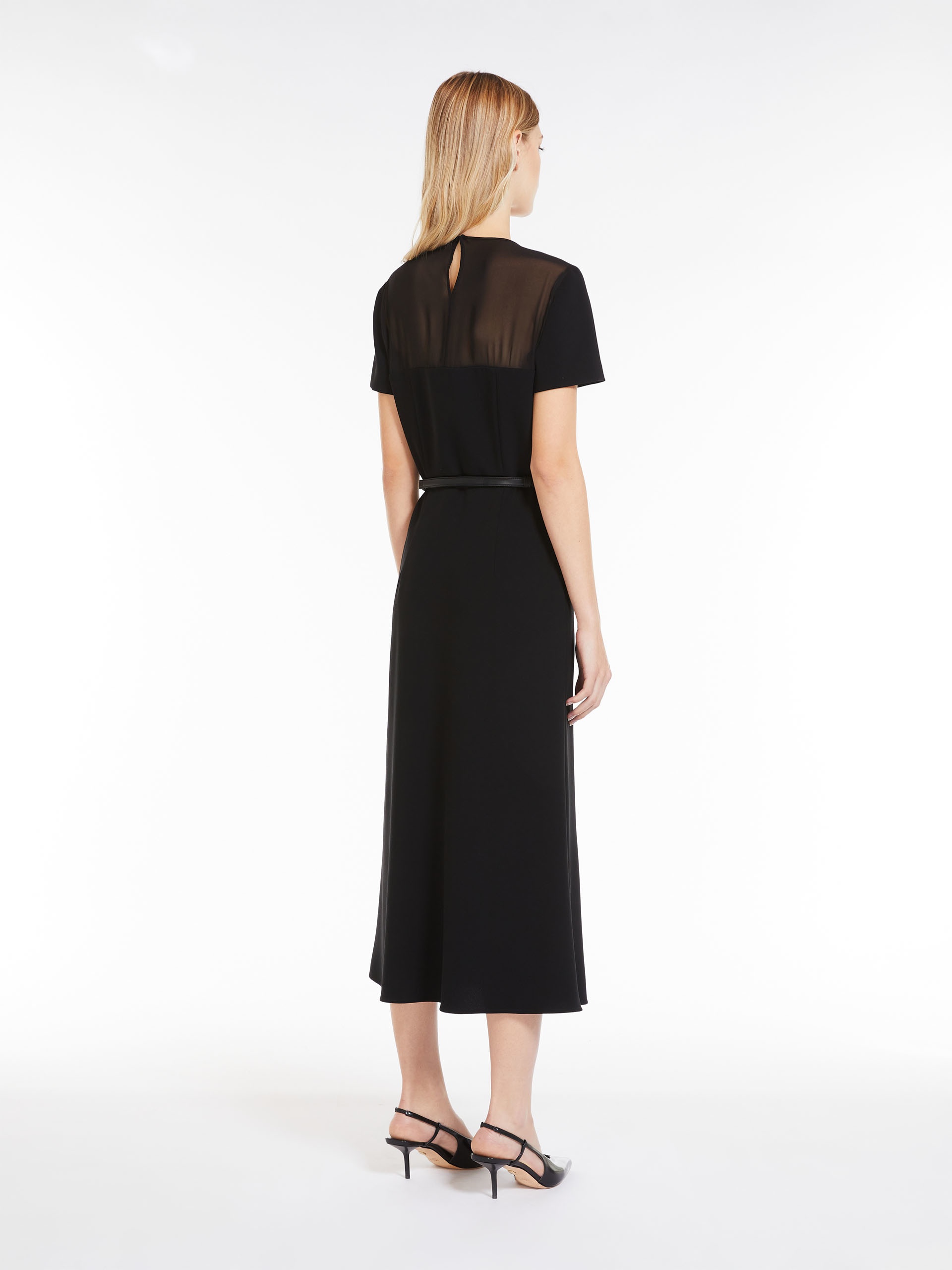 Max Mara ASTURIE Cady dress with georgette inserts | REVERSIBLE