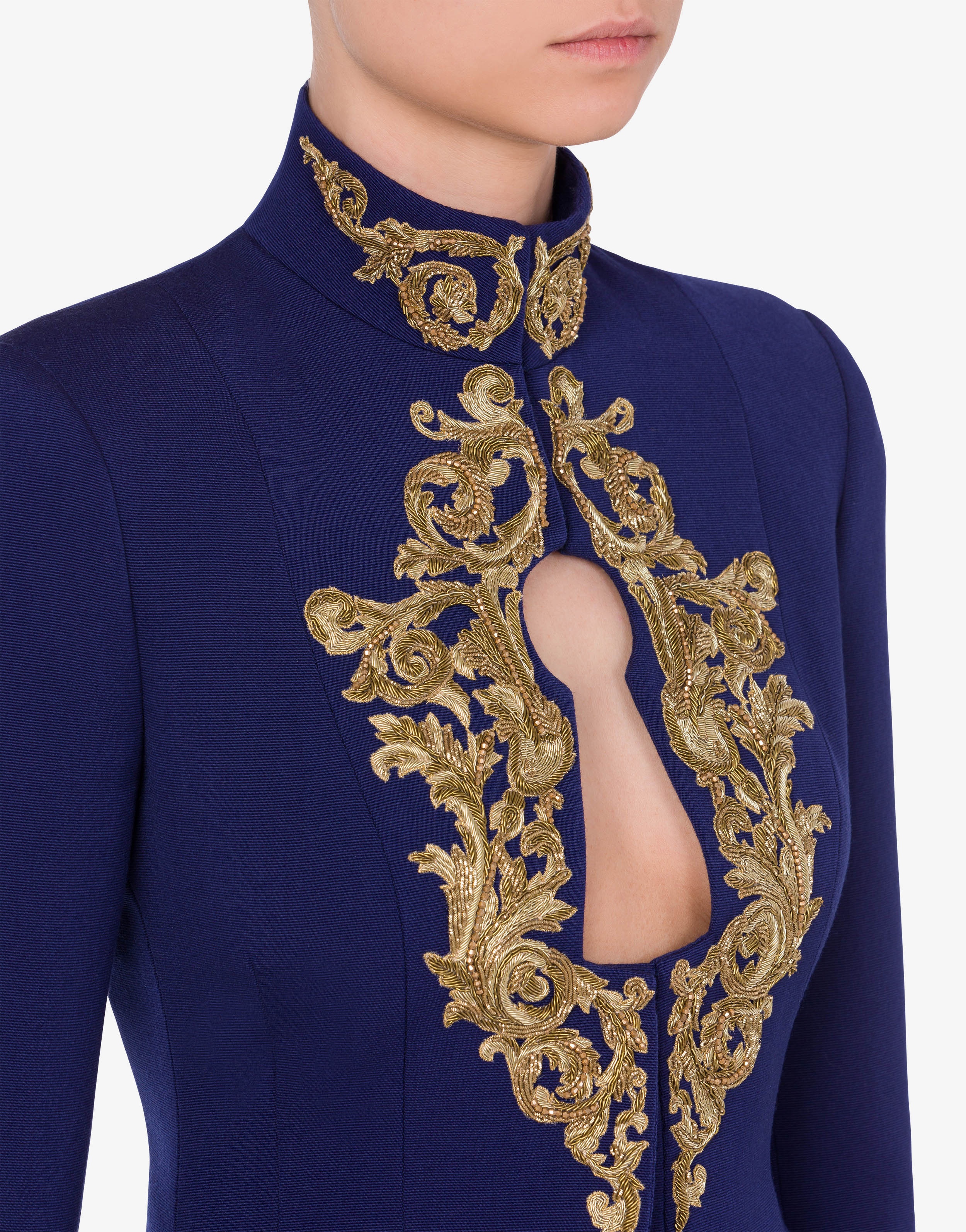 BAROQUE LOCK WOOL FAILLE JACKET - 4
