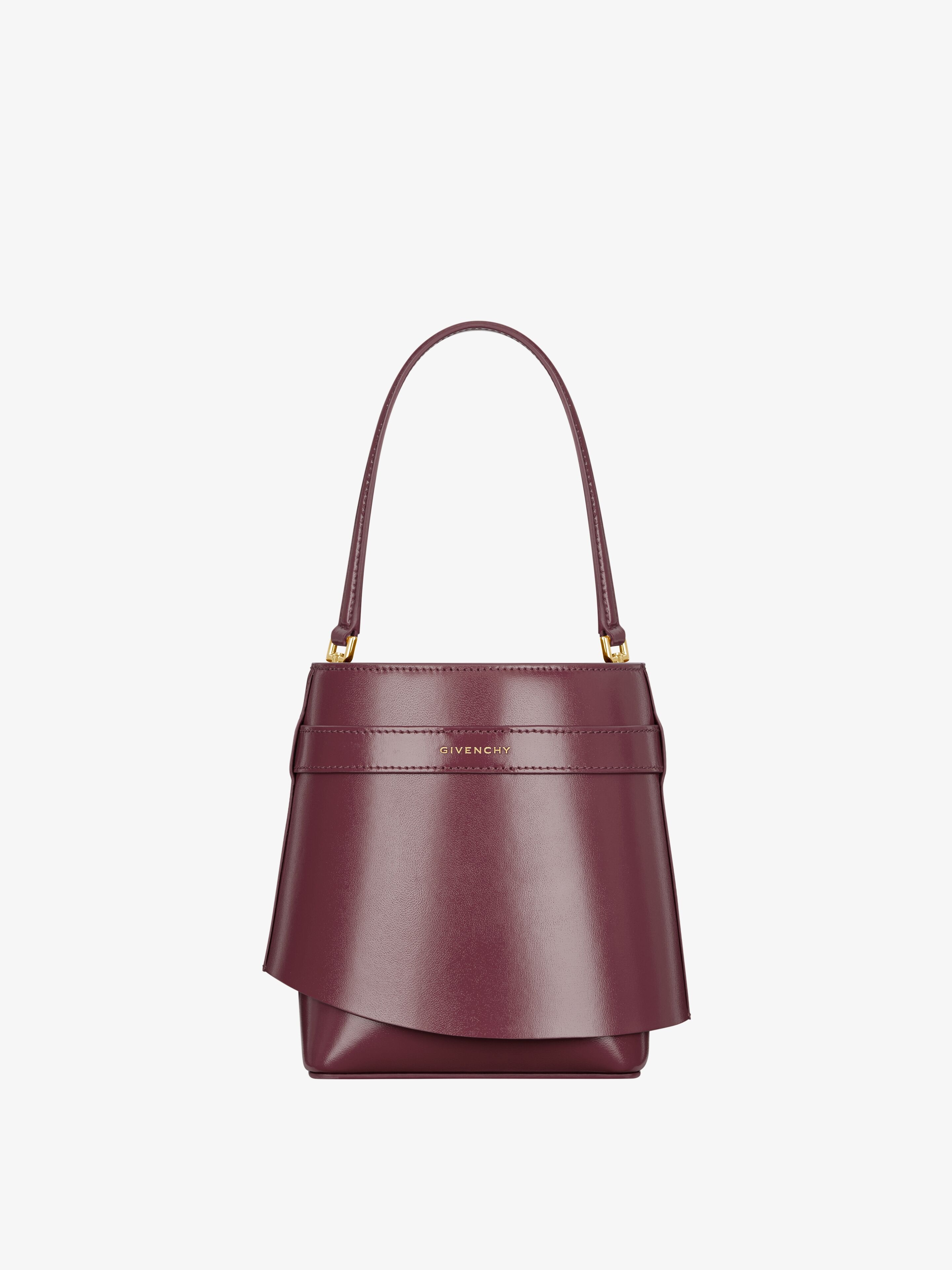 SHARK LOCK BUCKET BAG IN BOX LEATHER - 5