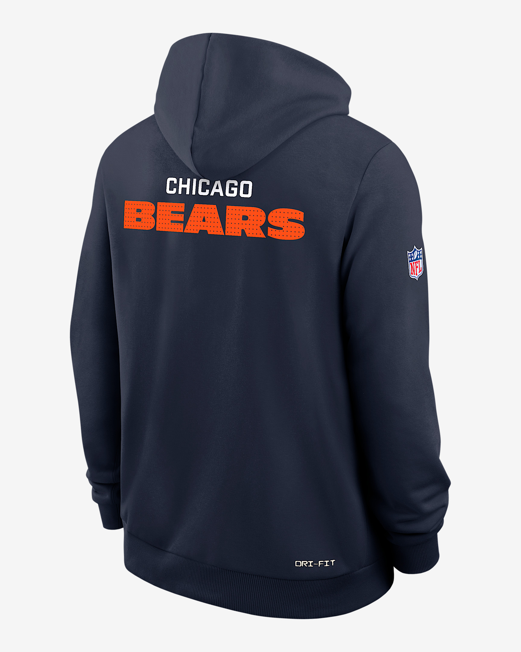 Chicago Bears Initial Home Sideline Men's Nike Dri-FIT NFL Pullover Hoodie - 2
