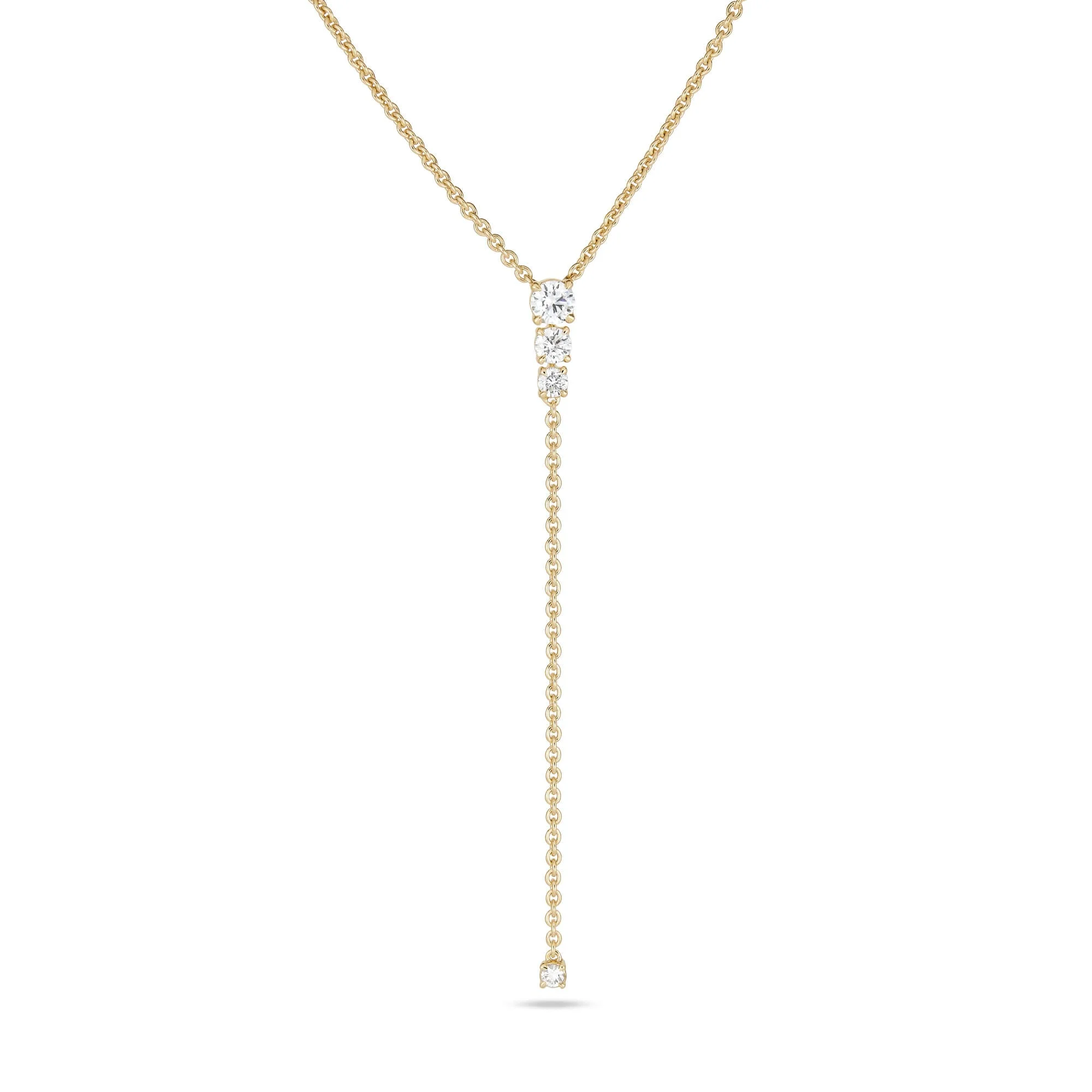 LAB-Created Diamond Essential Lariat Necklace - 1