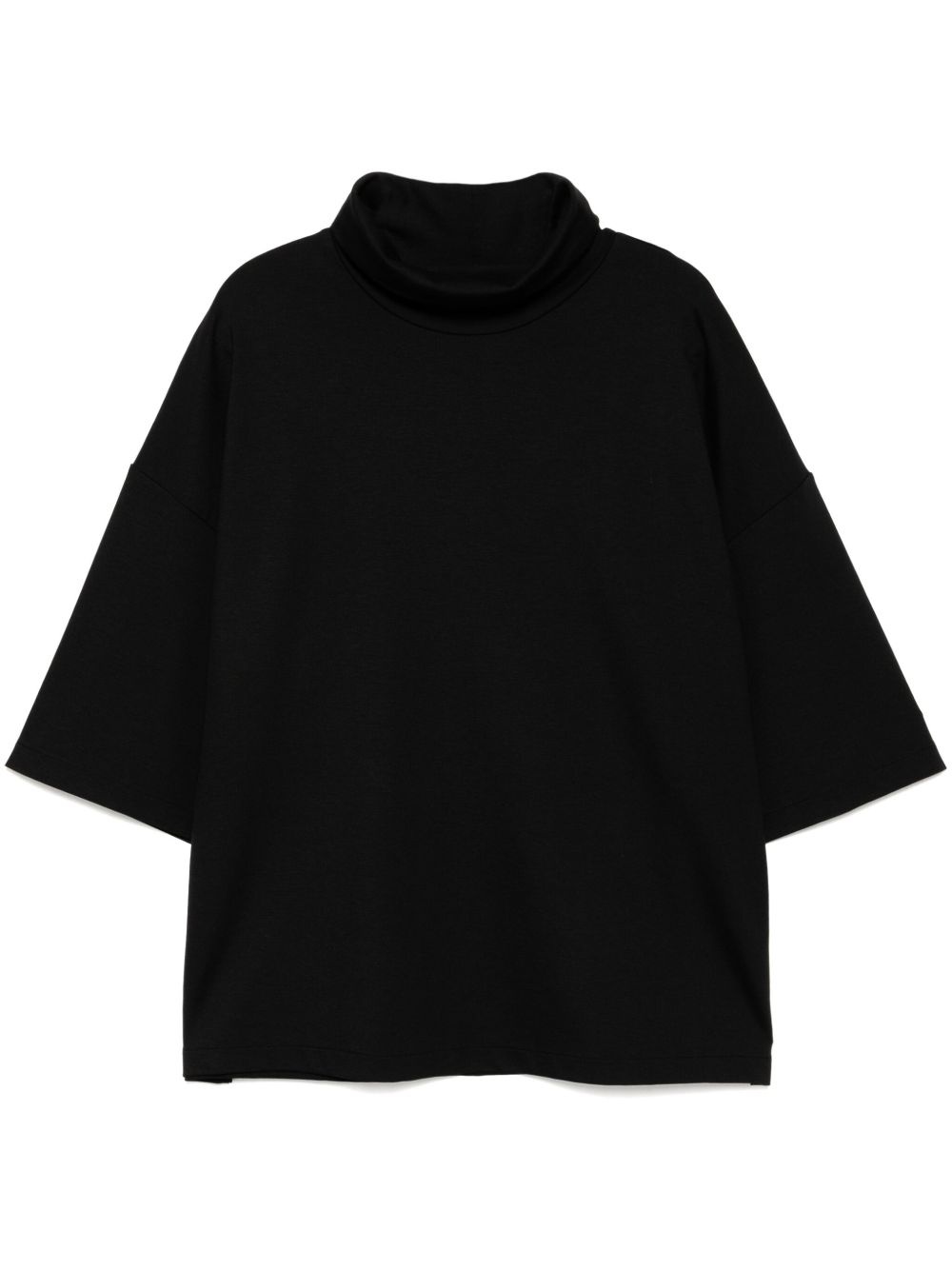 high-neck short-sleeved T-shirt - 1