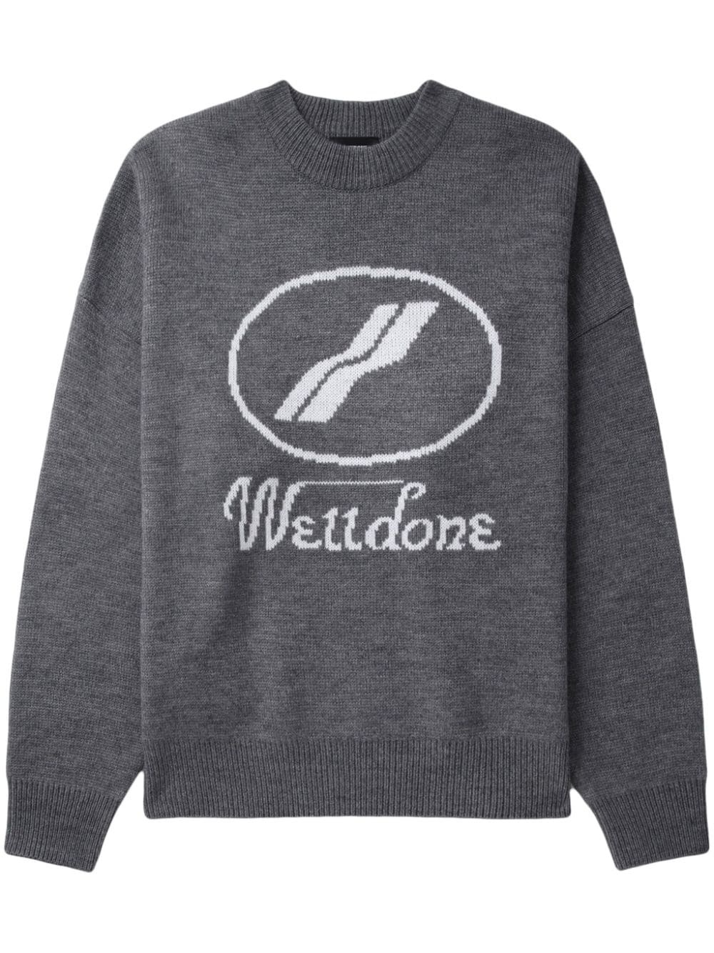 logo-intarsia jumper - 1
