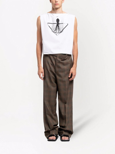 Prada graphic-print sleeveless shirt outlook