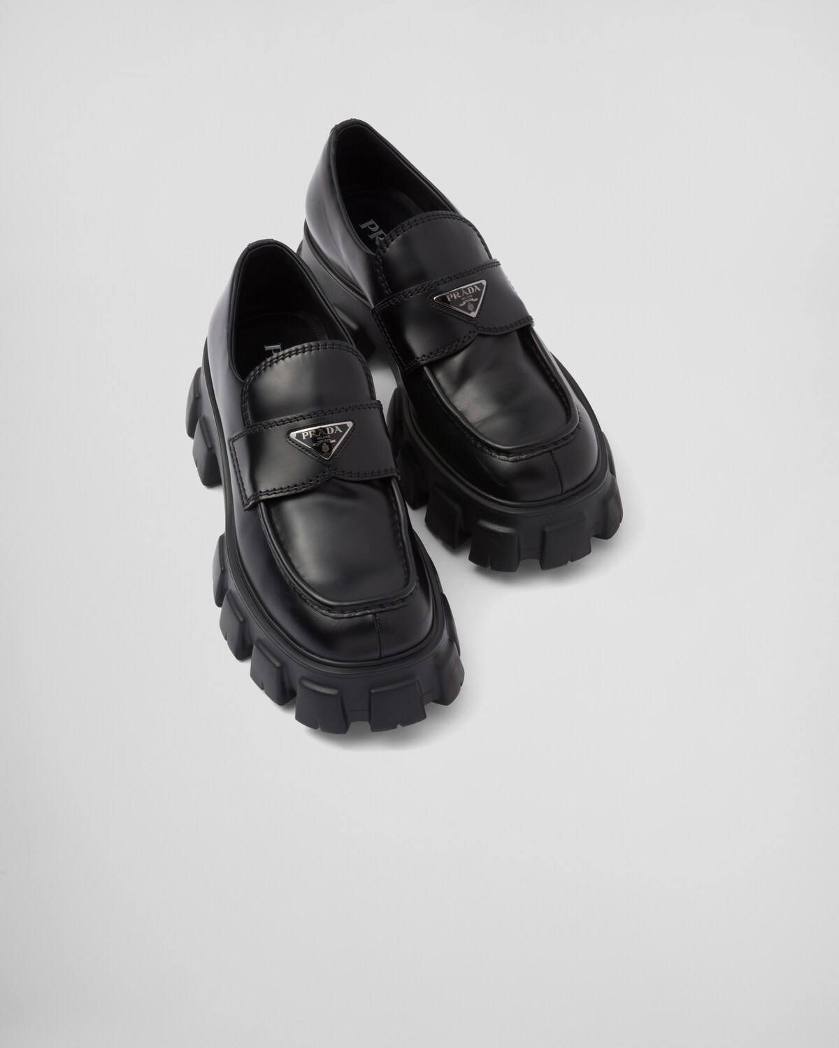 Monolith brushed leather loafers - 4