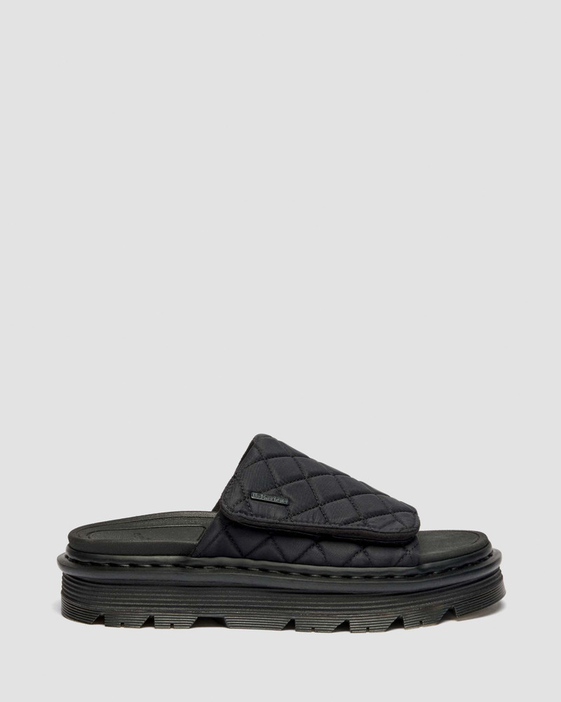 Zebzag Slides Quilted Canvas Strap Platform Slides 1