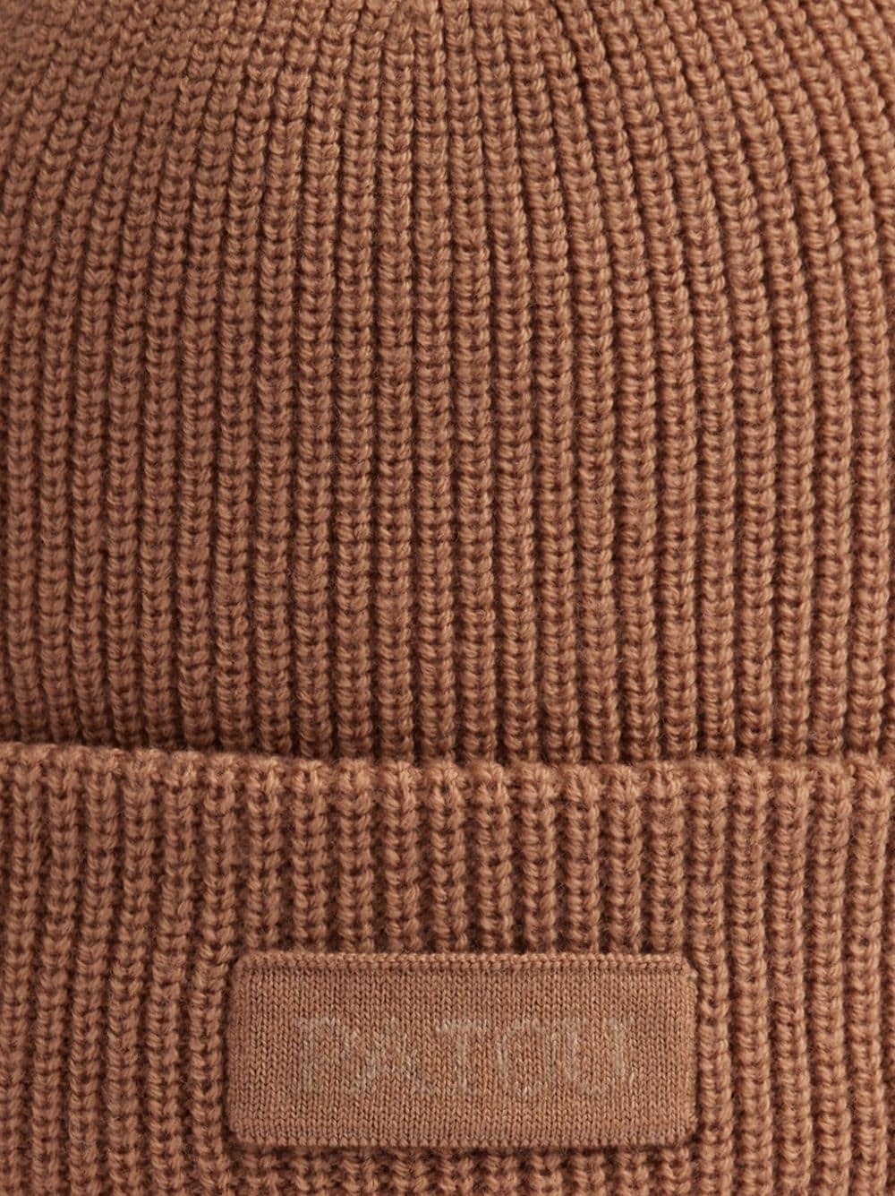 embroidered-logo beanie hat - 2