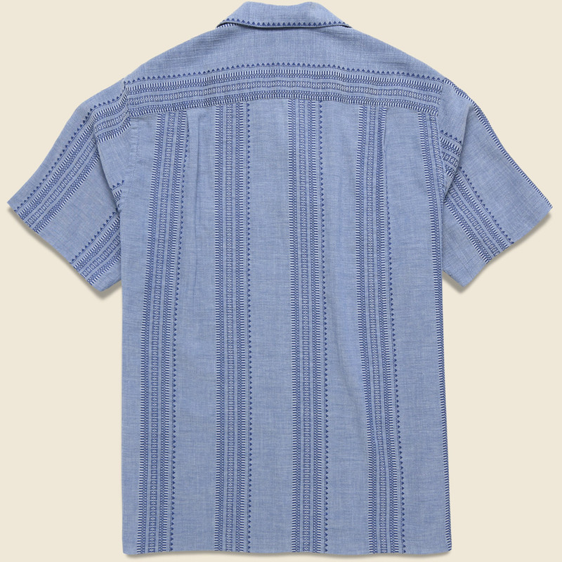 Portuguese Flannel Pacific Camp Shirt - Indigo outlook