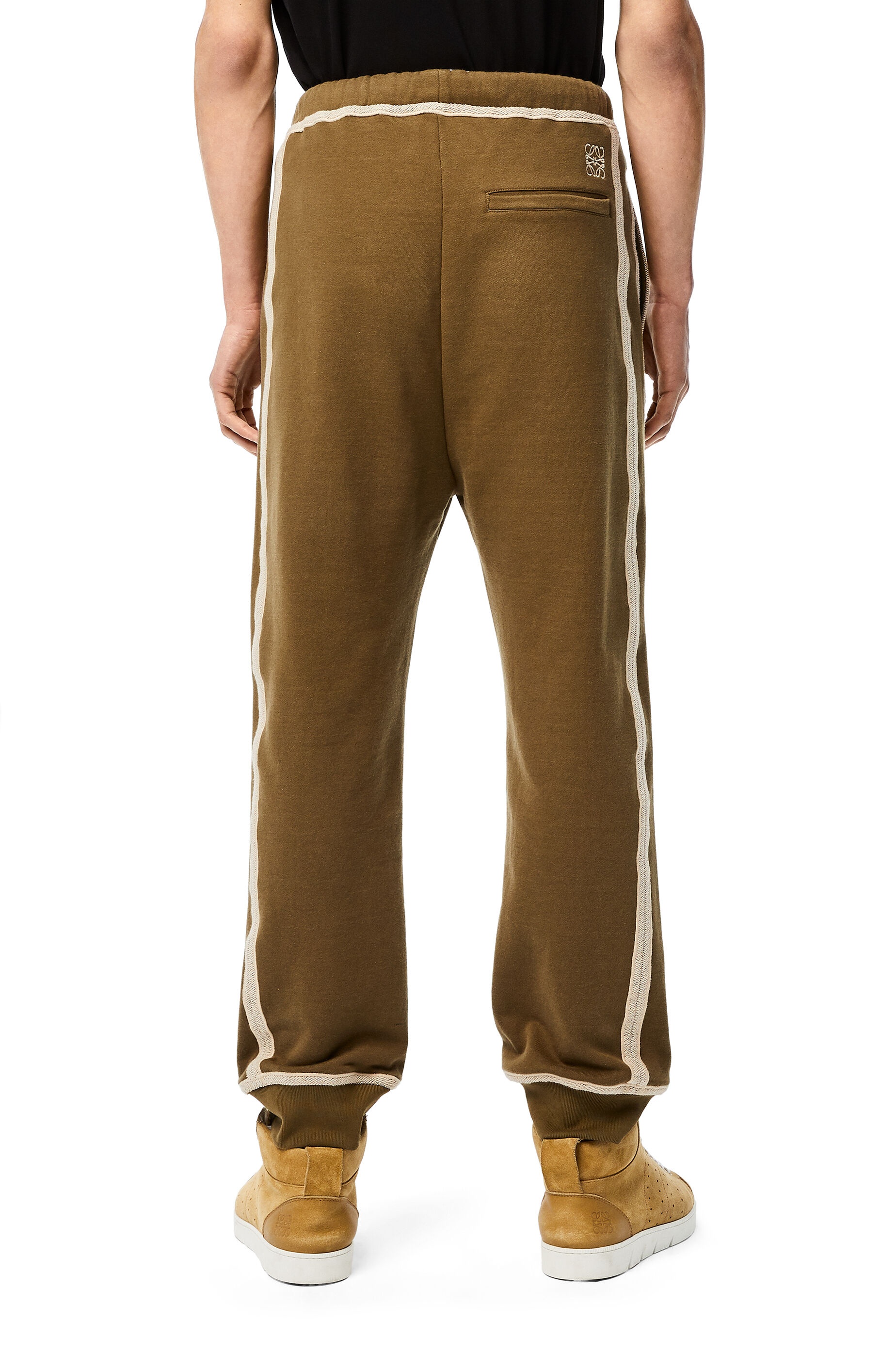 Anagram embroidered track trousers in cotton - 4