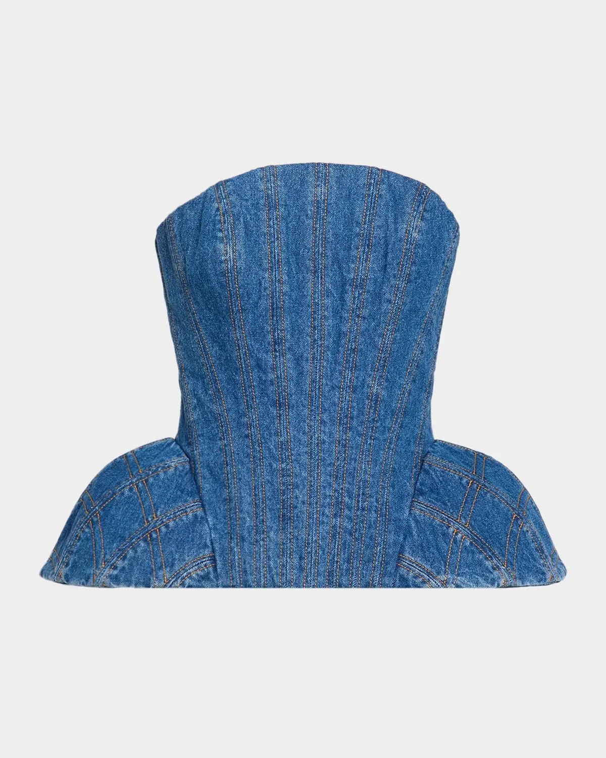 Emmi Denim Peplum-Hem Corset - 1