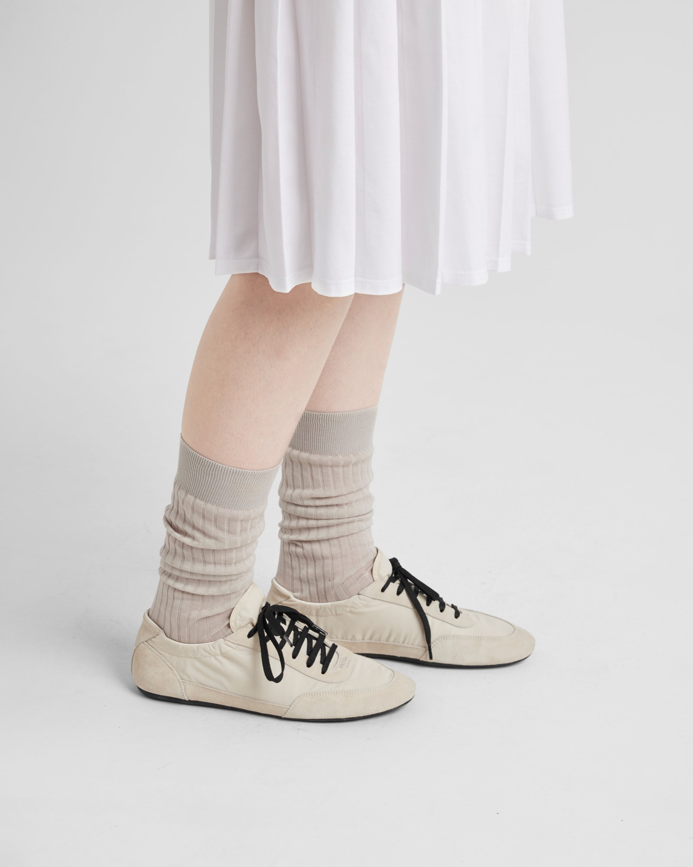 Pleated jersey skirt - 6