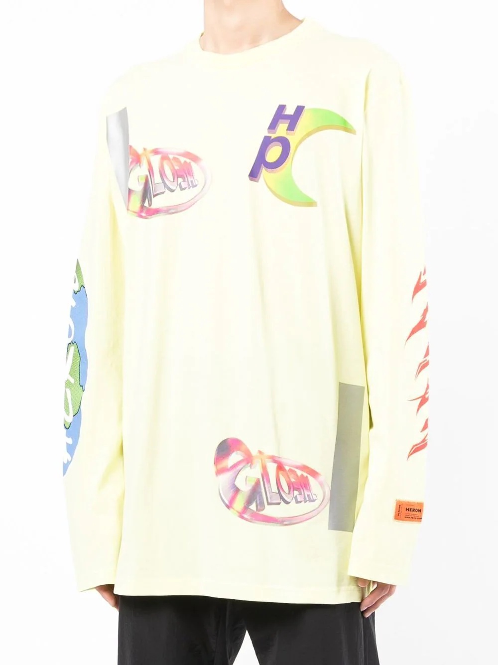 Global-print long-sleeve T-shirt - 3