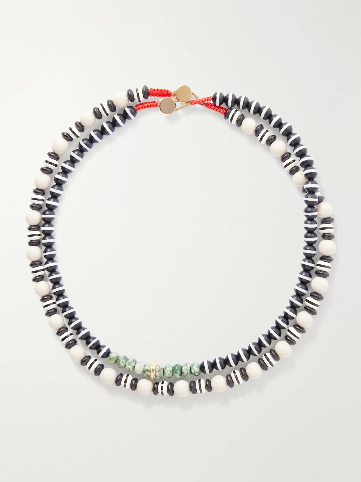 The Salt & Pepper Set Of Two Agate Beaded Necklaces - 1