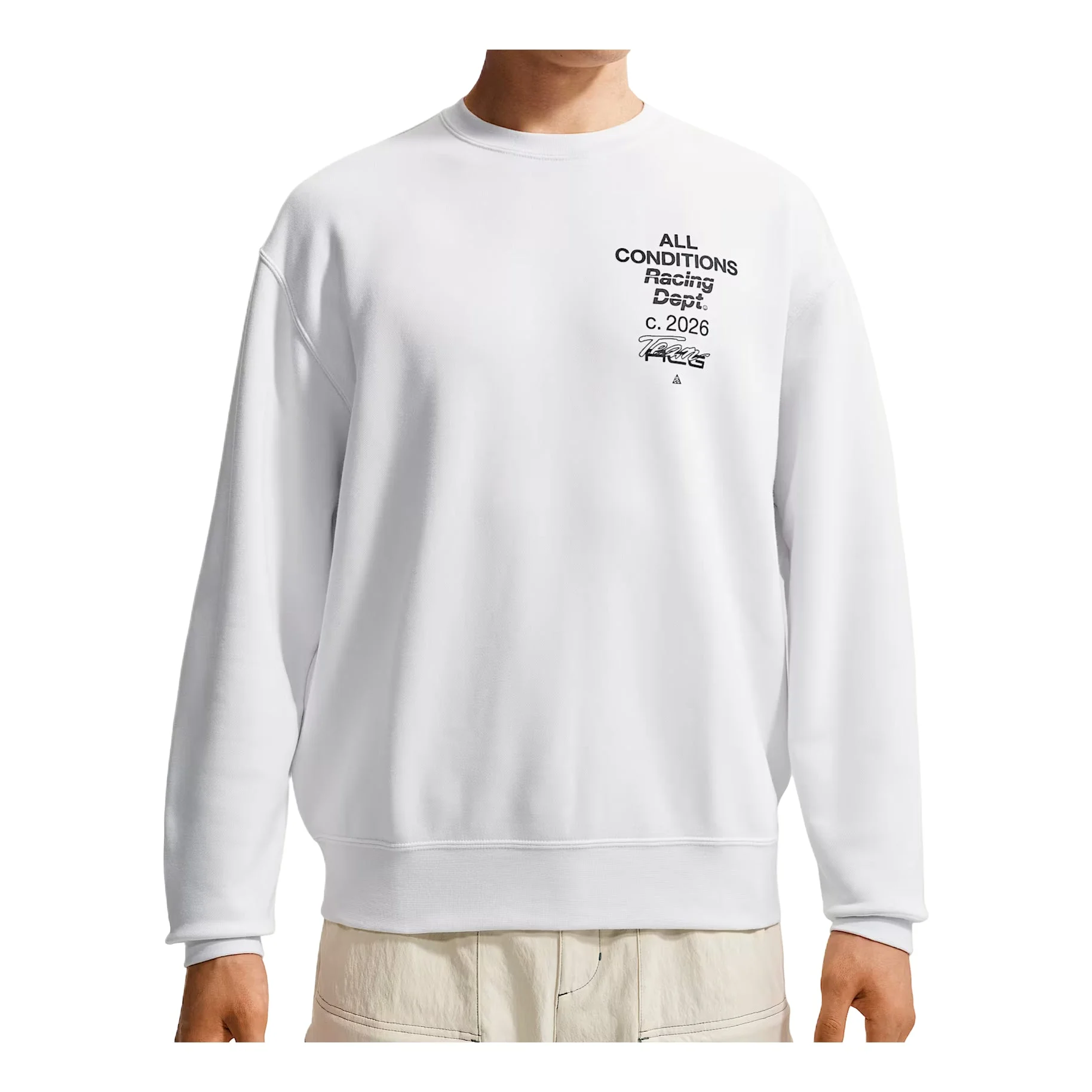 Nike x ACG Tuff Fleece Dri-Fit Sweatshirt Asia Sizing 'Summit White' IU8163-121 - 1