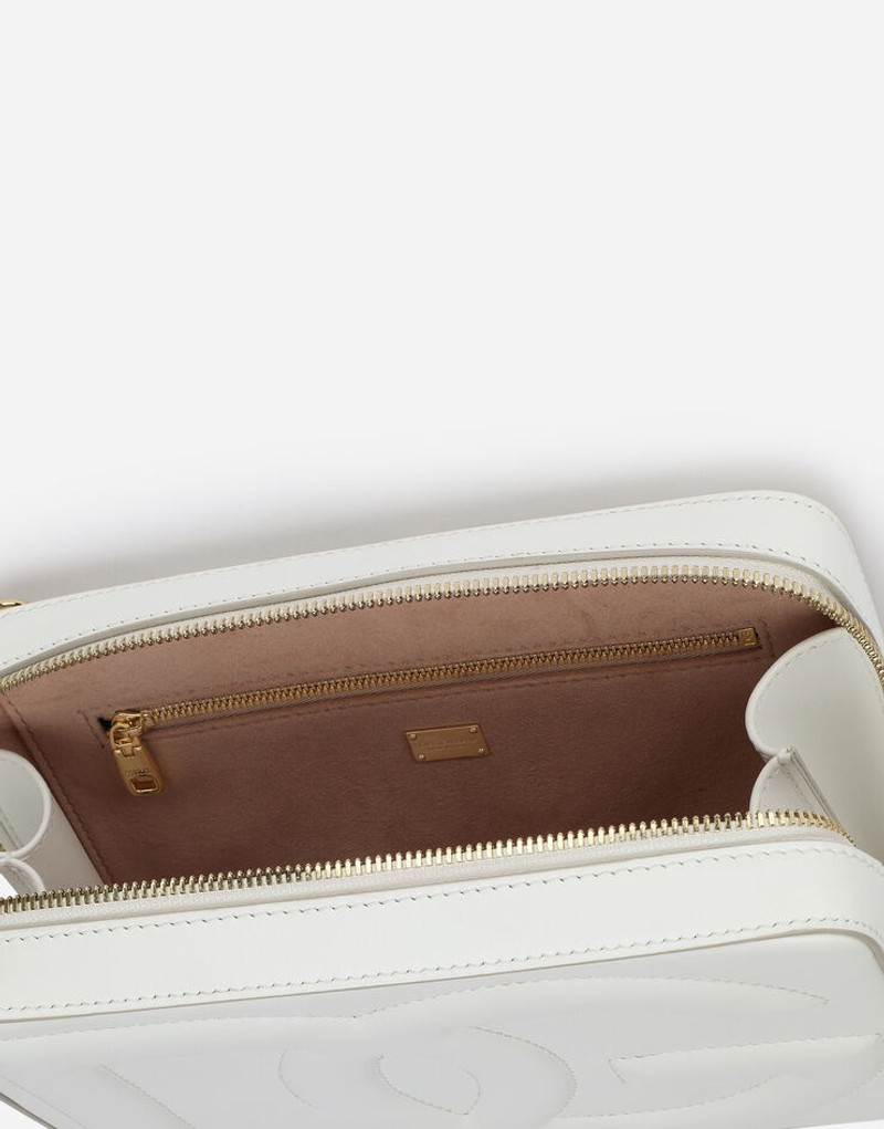 Medium calfskin camera bag with logo 5
