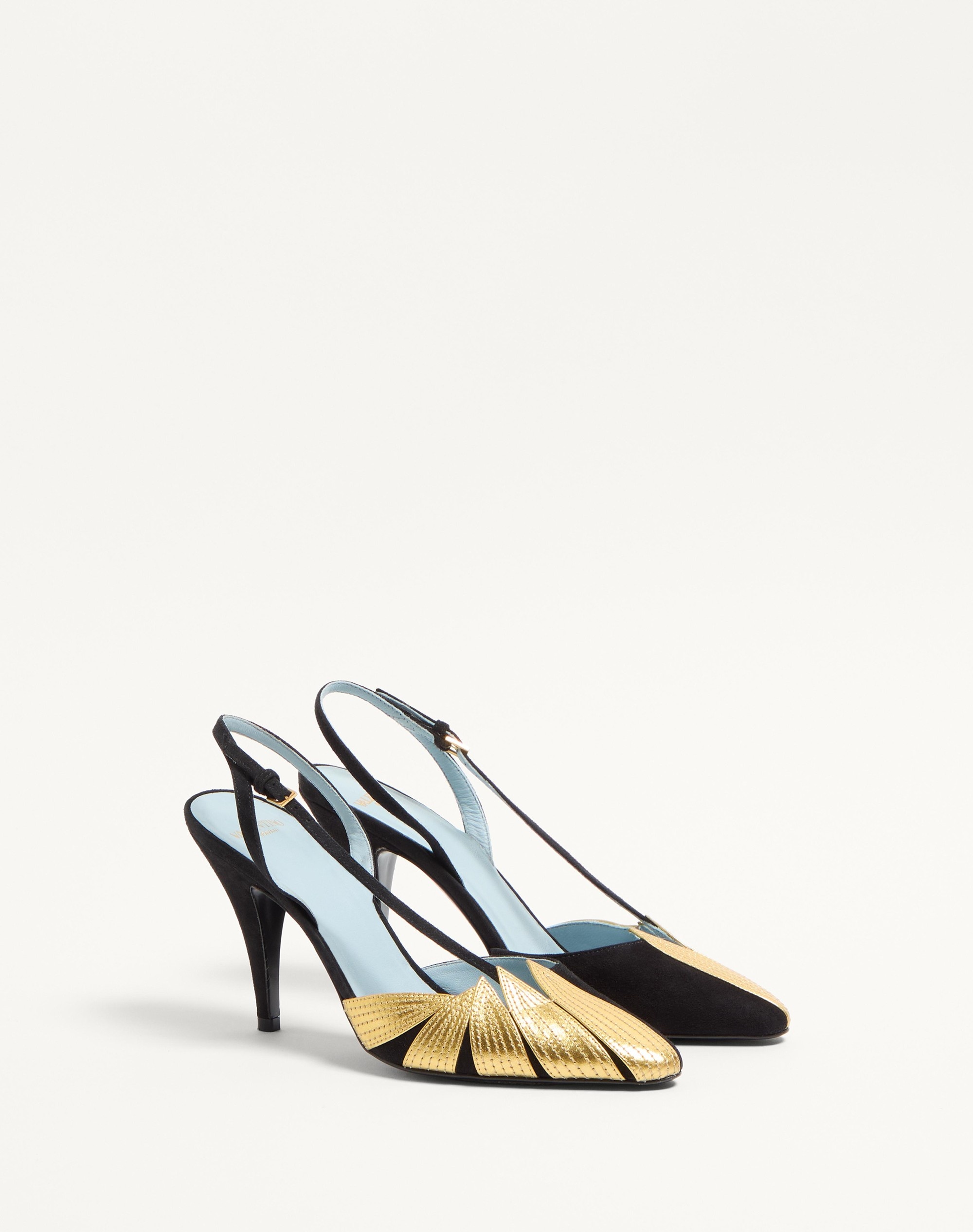 FOLIEFOLIAGE SUEDE SLINGBACK PUMP 90MM - 3